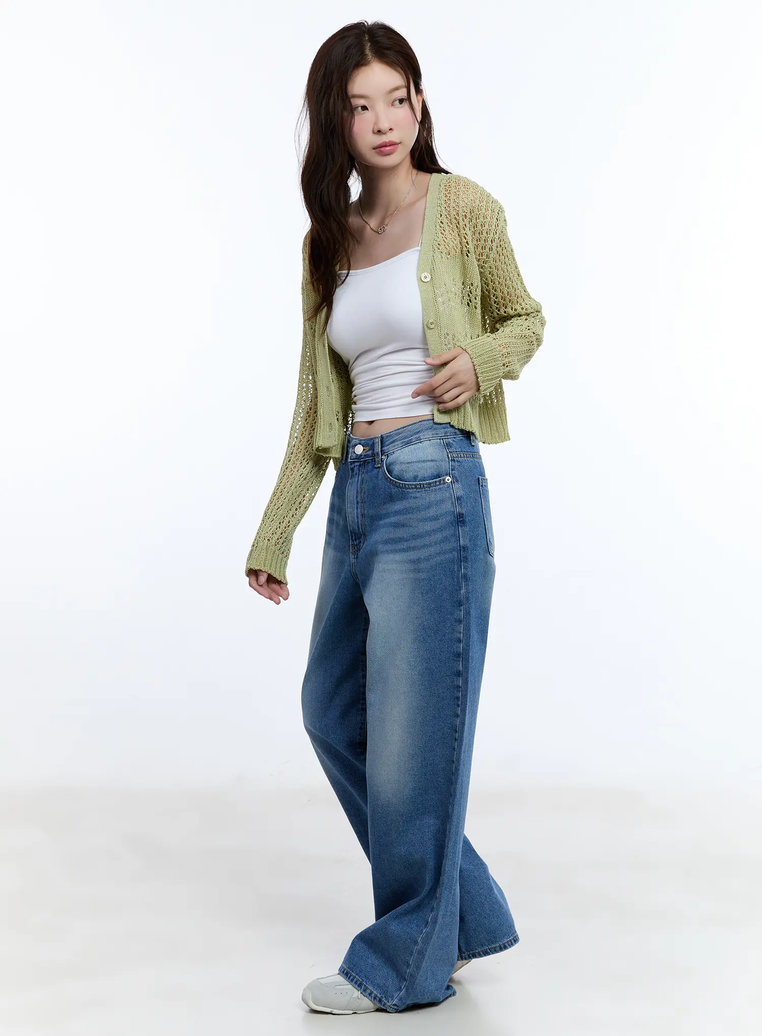 V-Neck Buttoned Sweater Cardigan CU513 - Image 4