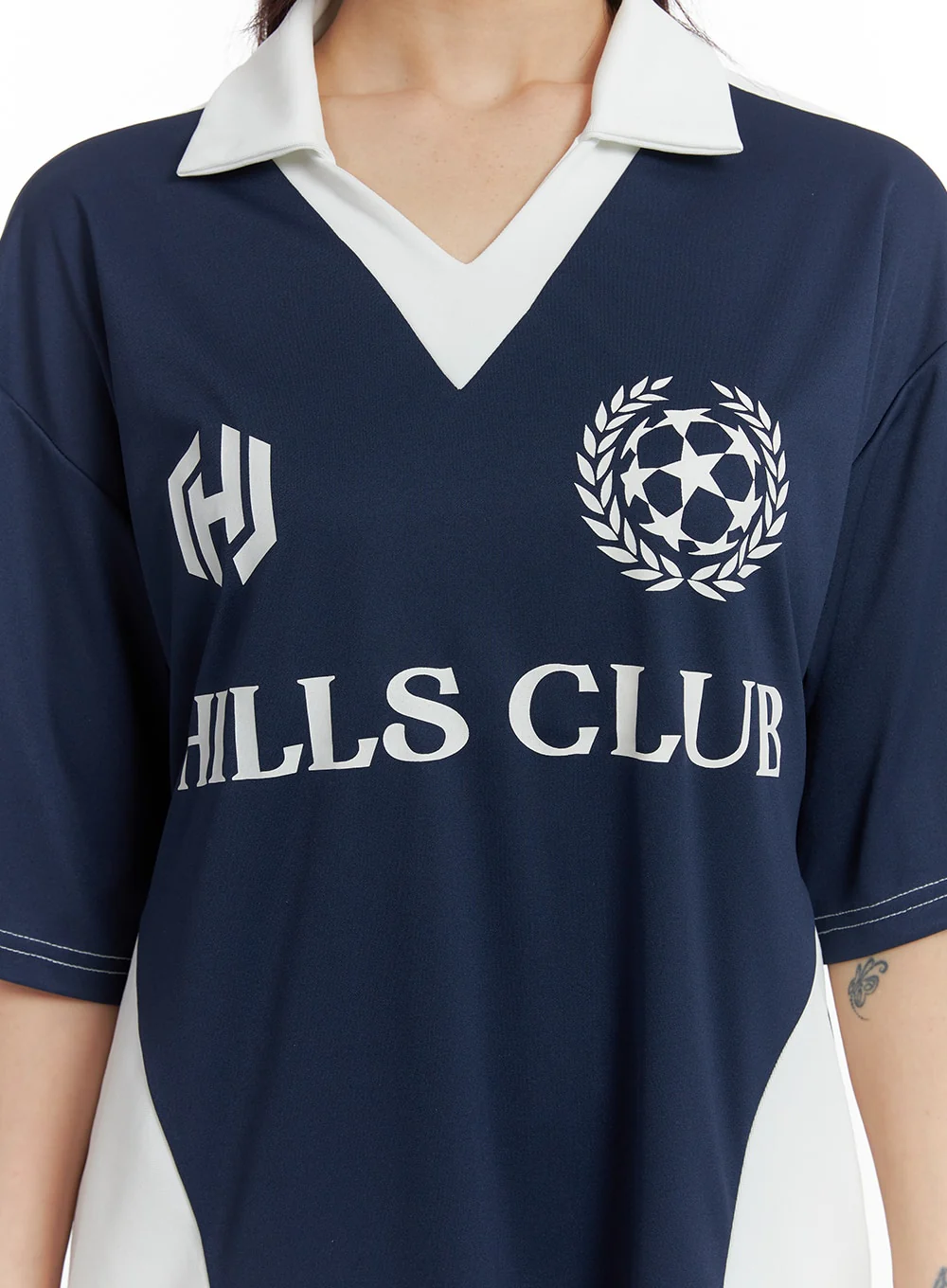 V-Neck Collar Football Jersey Shirt IF423 - Image 6