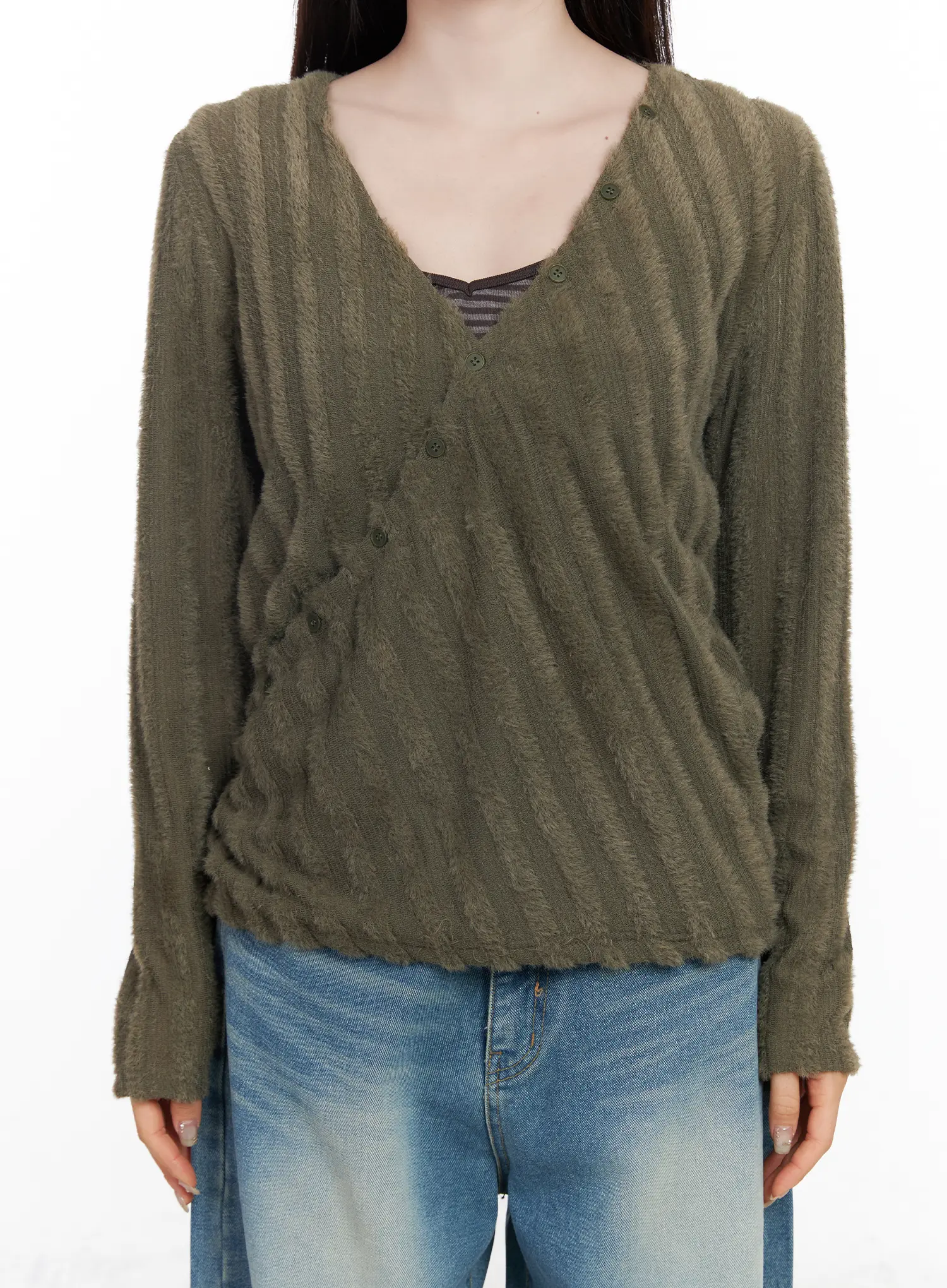 V-Neck Knit Sweater CF523 - Image 9