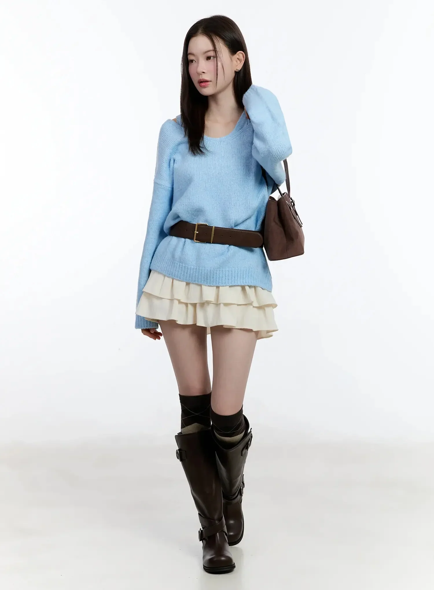 V-Neck Knit Tank and Sweater Set ID526 - Image 12