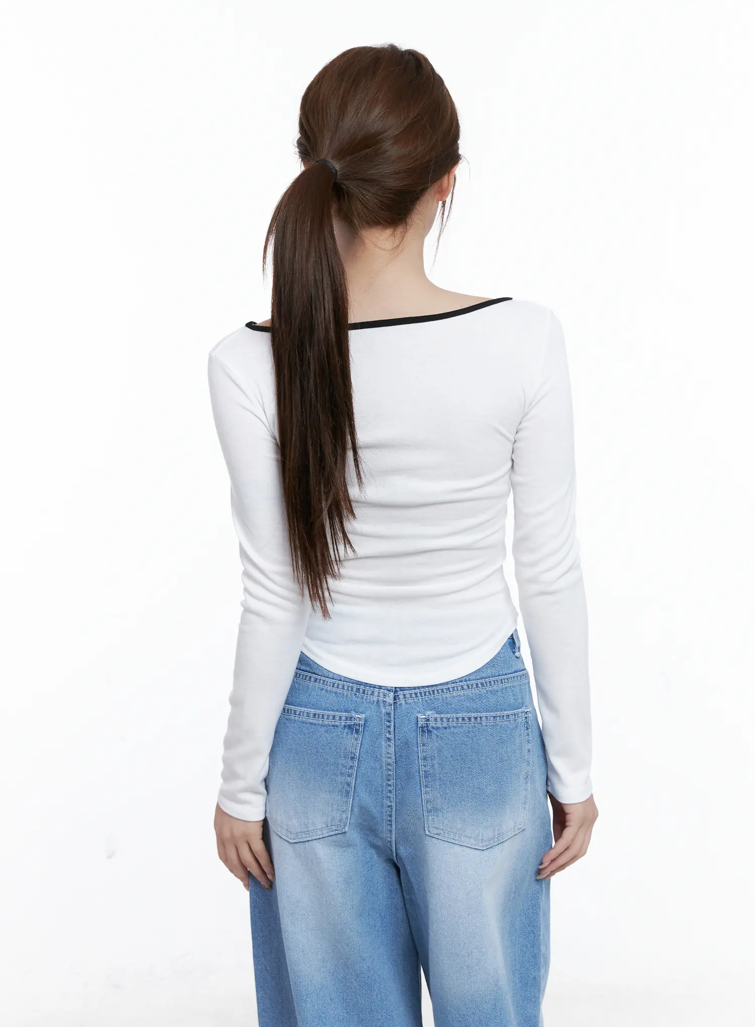 V-Neck Number 89 Long Sleeve Tee CG529 - Image 6