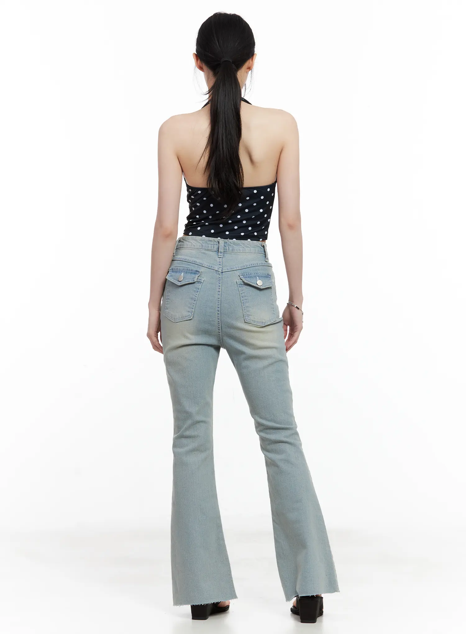 V-Neck Polka Dot Halter Top CL501 - Image 15