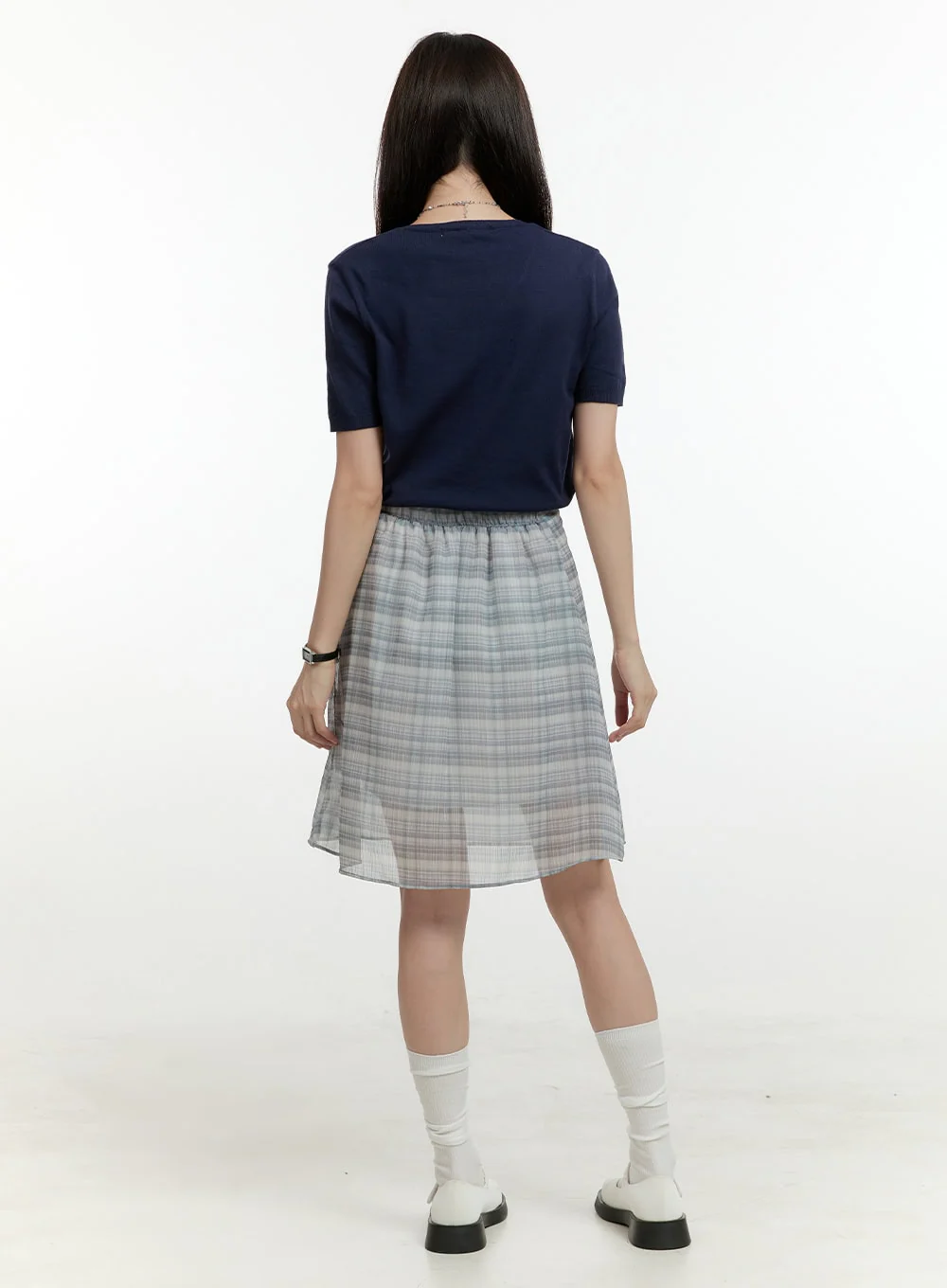 V-Neck Short Sleeve Knit Top OL423 - Image 3