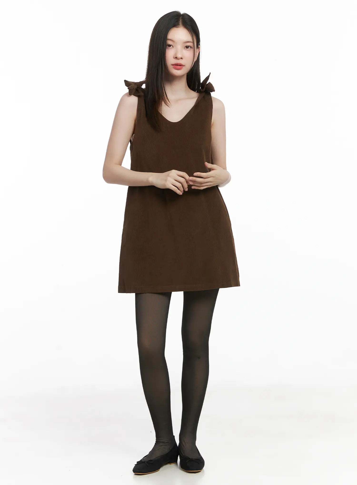 Velvet Bow Detail Mini Dress CJ506 - Image 9