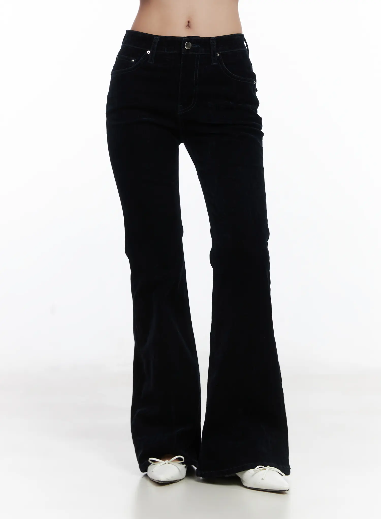 Velvet Studded Bootcut Pants CD529 - Image 3