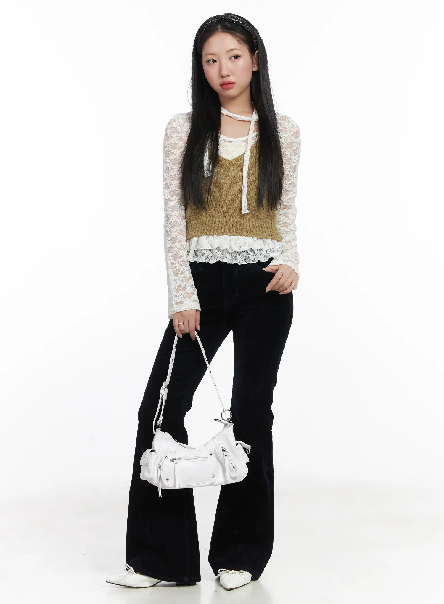 Velvet Studded Bootcut Pants CD529 - Image 9