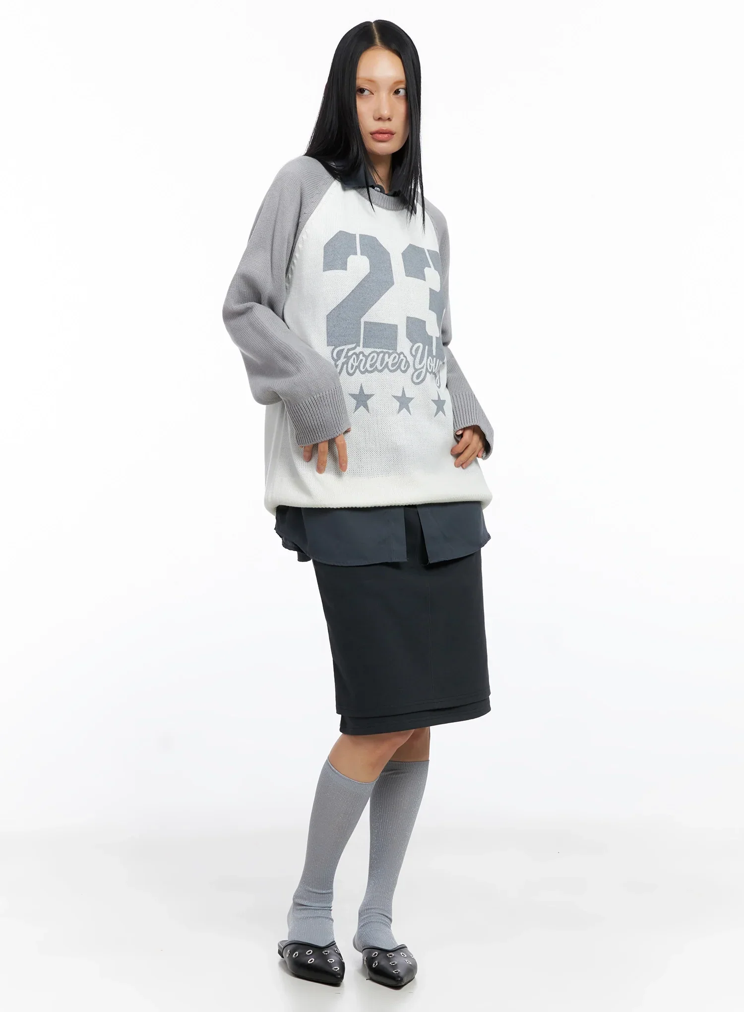 Versatile Double-Layered Midi Skirt IO517 - Image 4