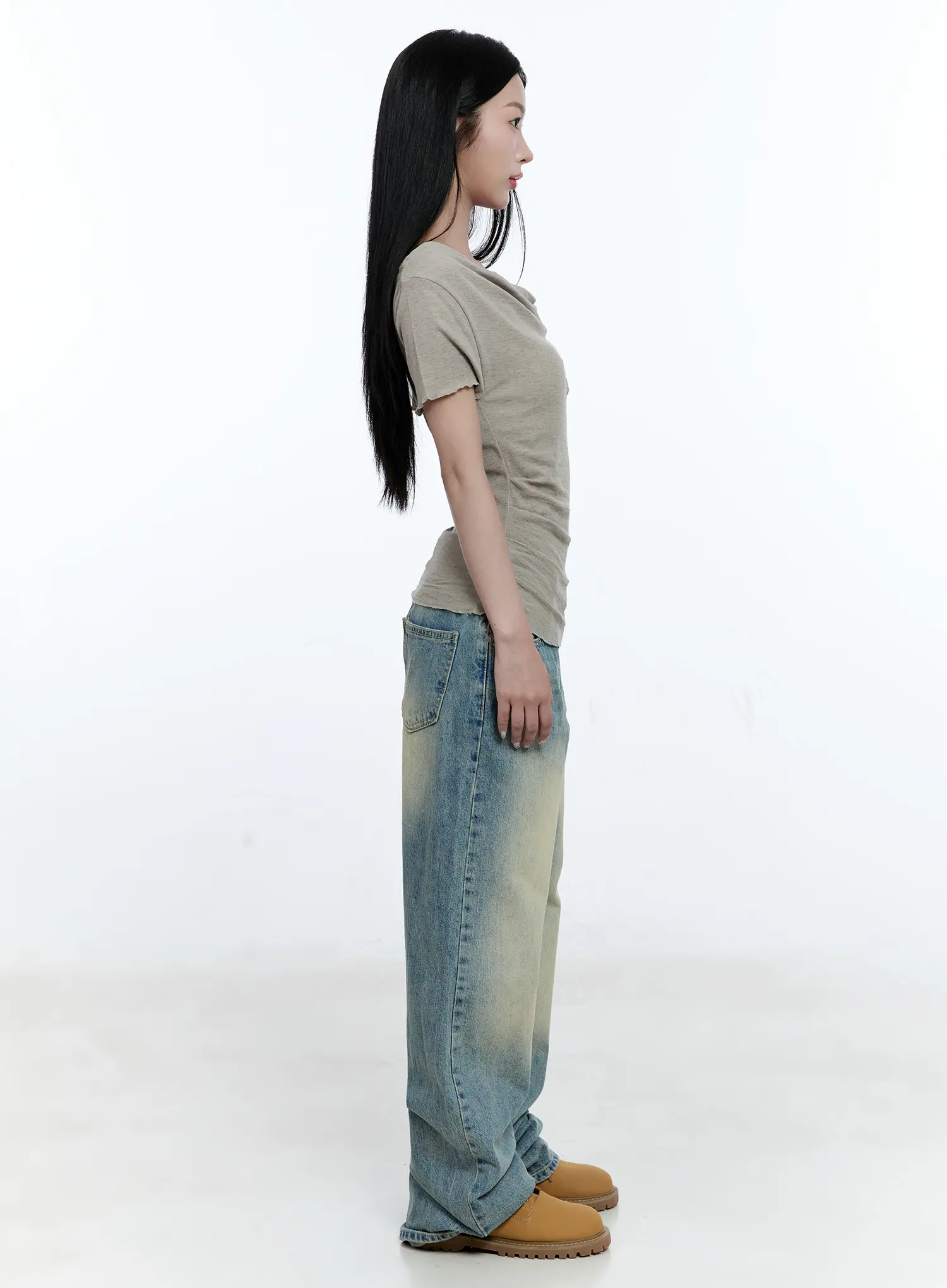 Versatile Off-Shoulder Shirred Top CG507 - Image 7