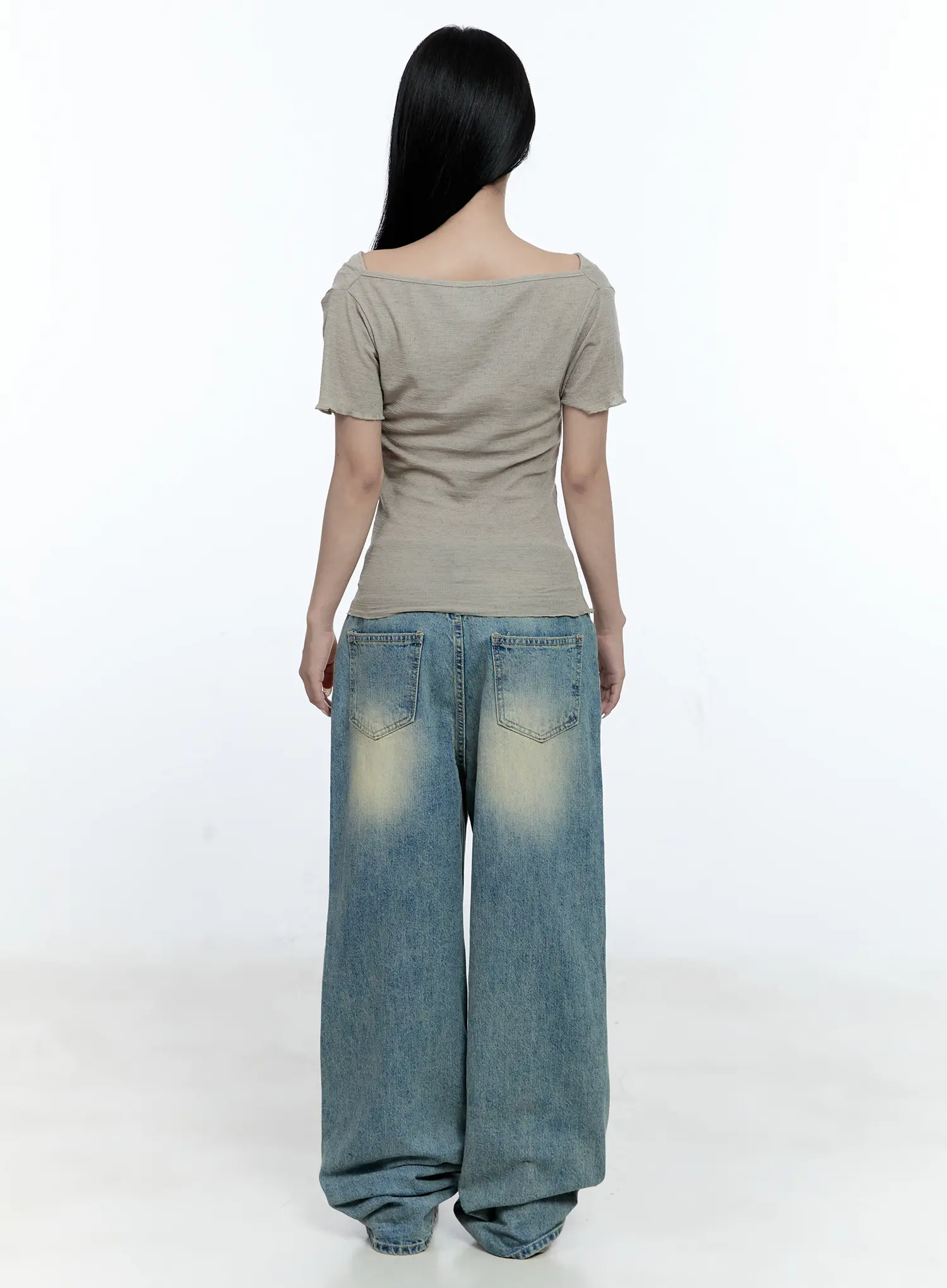 Versatile Off-Shoulder Shirred Top CG507 - Image 9