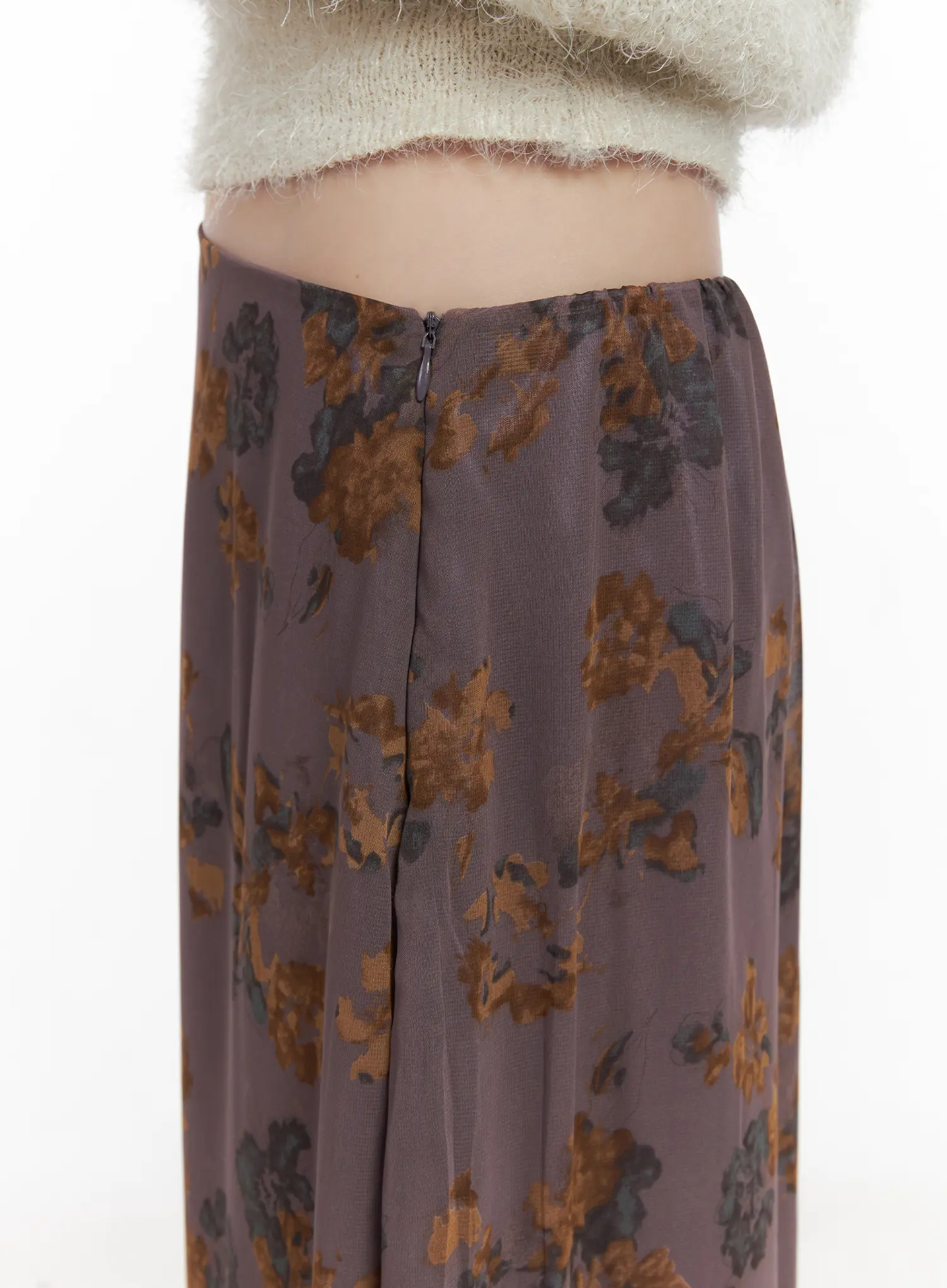 Vintage Floral Layered Midi Skirt CN510 - Image 3