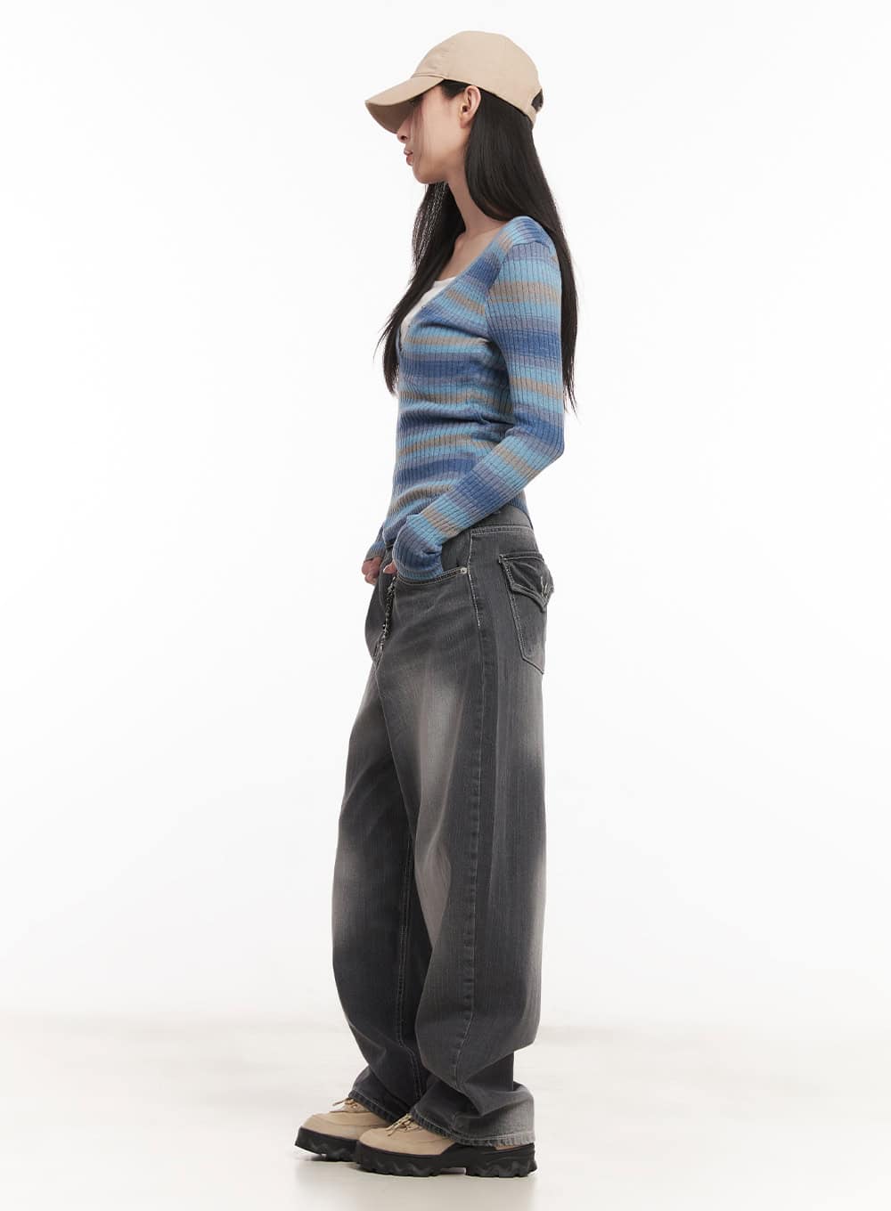 Virginia Washed Wide-Leg Jeans CM518 - Image 3