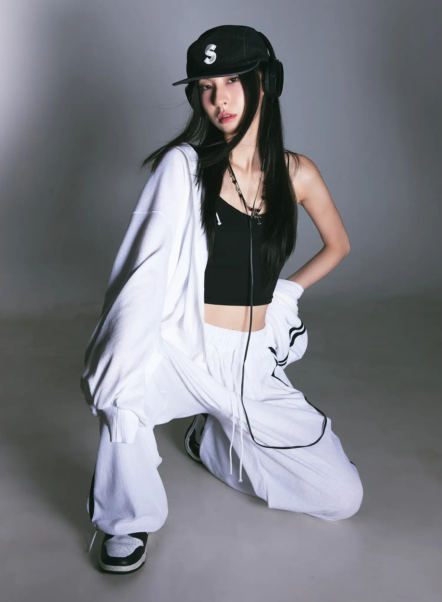 Waffle Knit Track Sweatpants CG525 - Image 2