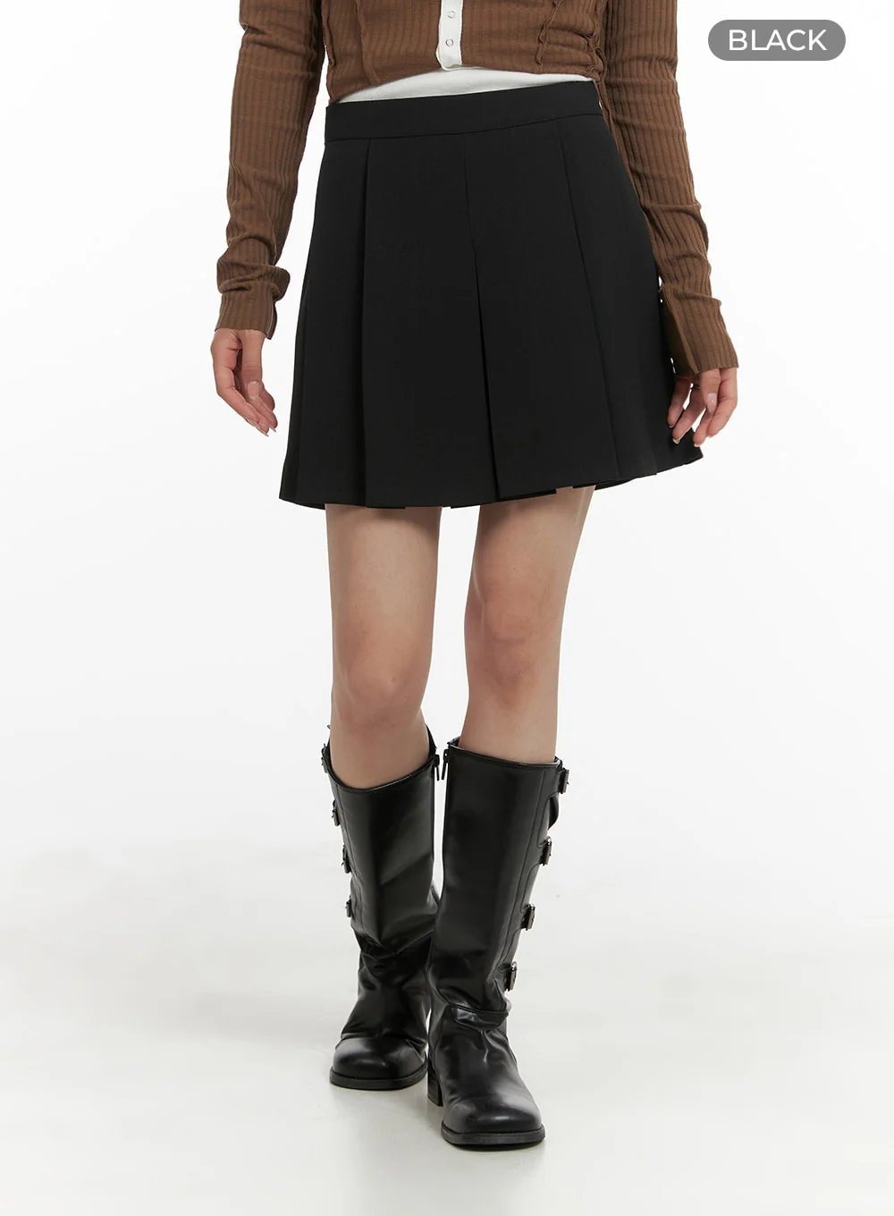 Waist Banding Pleated Mini Skirt CM427 - Image 7