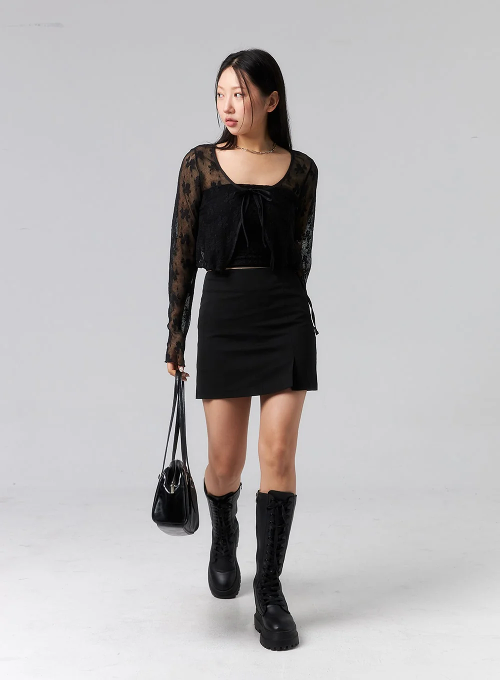 Waist Strap Mini Skirt CL319 - Image 10