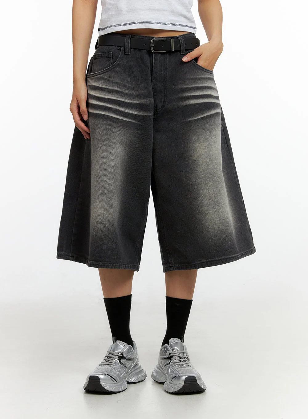 Washed Baggy Jorts IL419 - Image 2