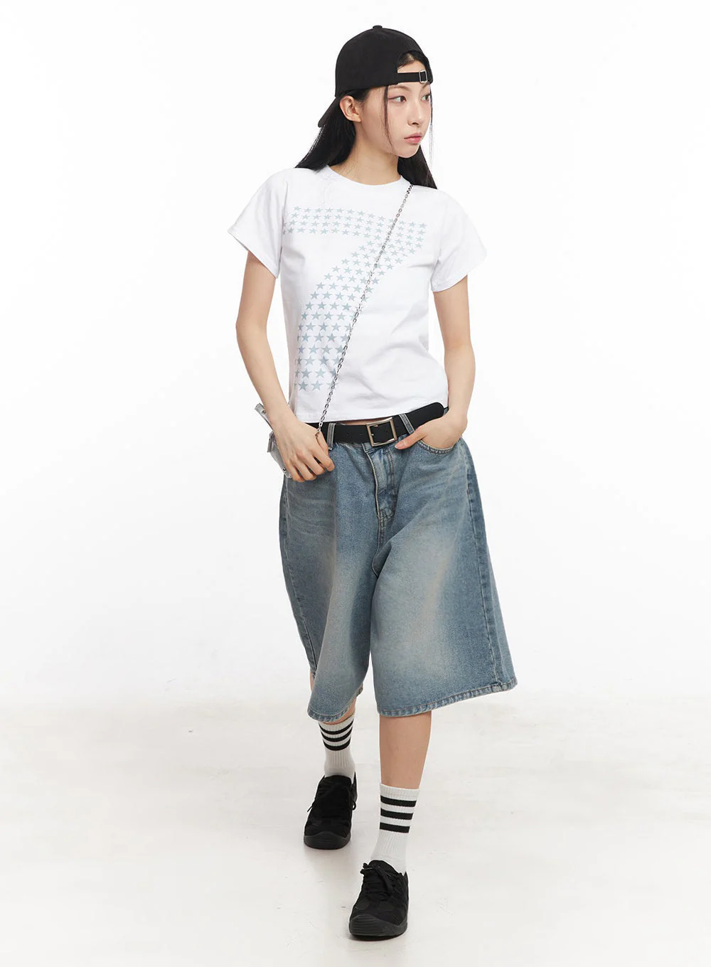 Washed Baggy Jorts IY529 - Image 11
