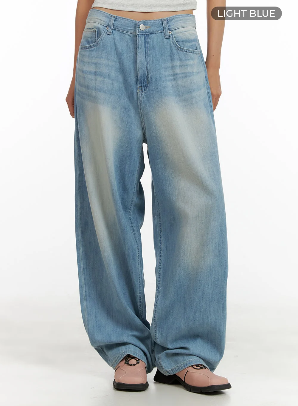 Washed Comfort Baggy Jeans CU414 - Image 7