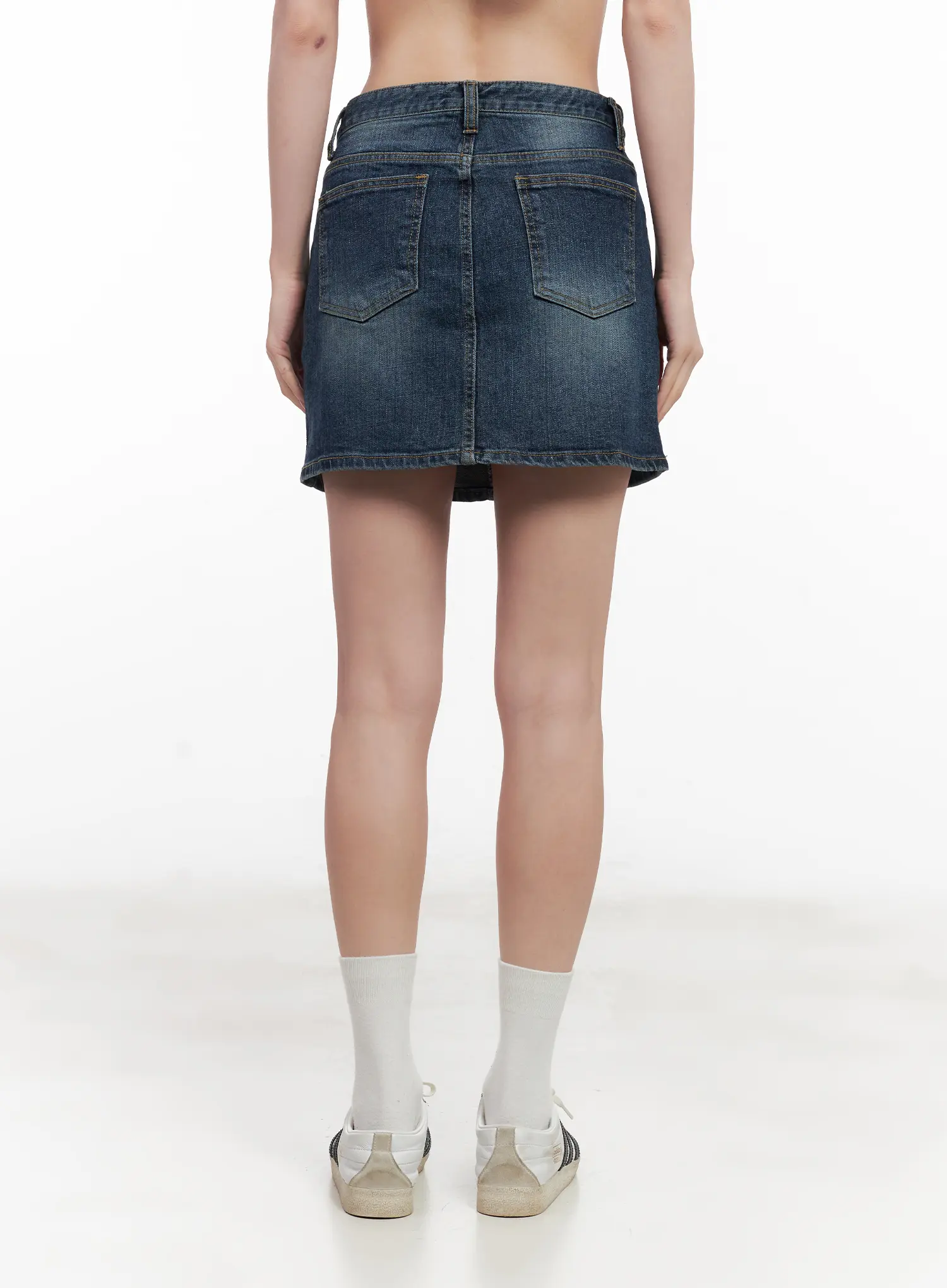 Washed Denim Mini Skirt CL501 - Image 6