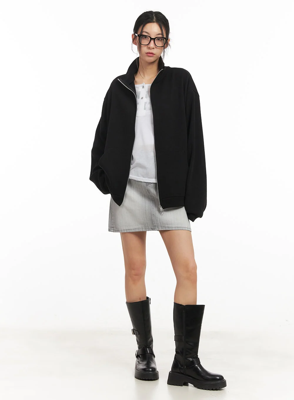 Washed Denim Mini Skirt CM503 - Image 9