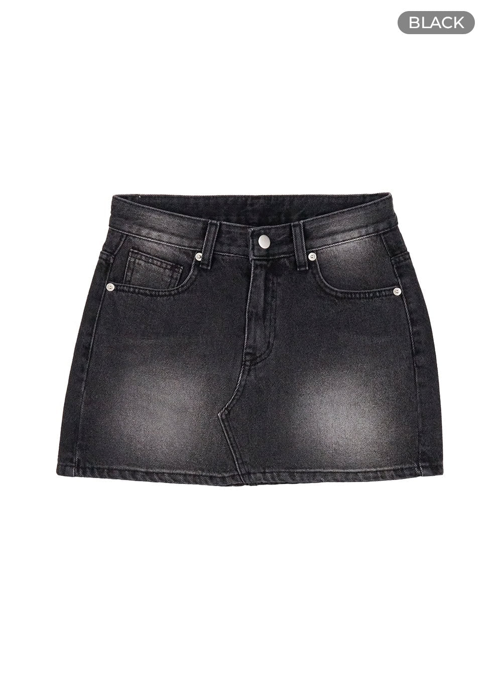 Washed Denim Mini Skirt IO430 - Image 10