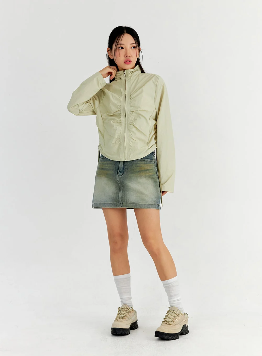 Washed Denim Mini Skort CO327 - Image 4