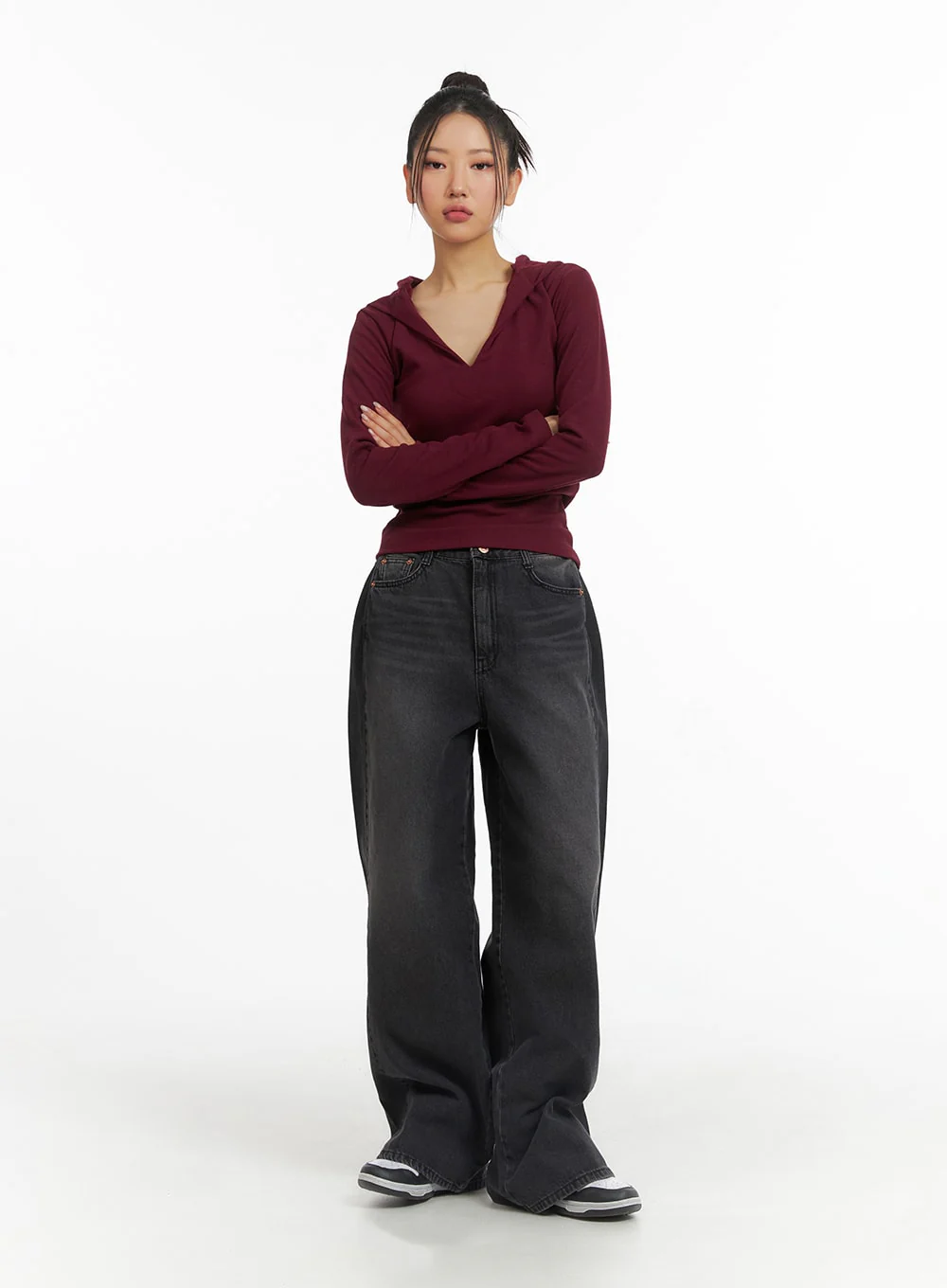 Washed Denim Wide-Leg Jeans CJ426 - Image 6