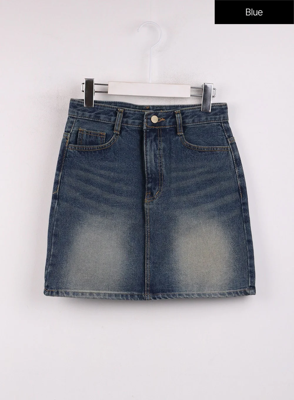 Washed Mini Denim Skirt OJ431 - Image 7