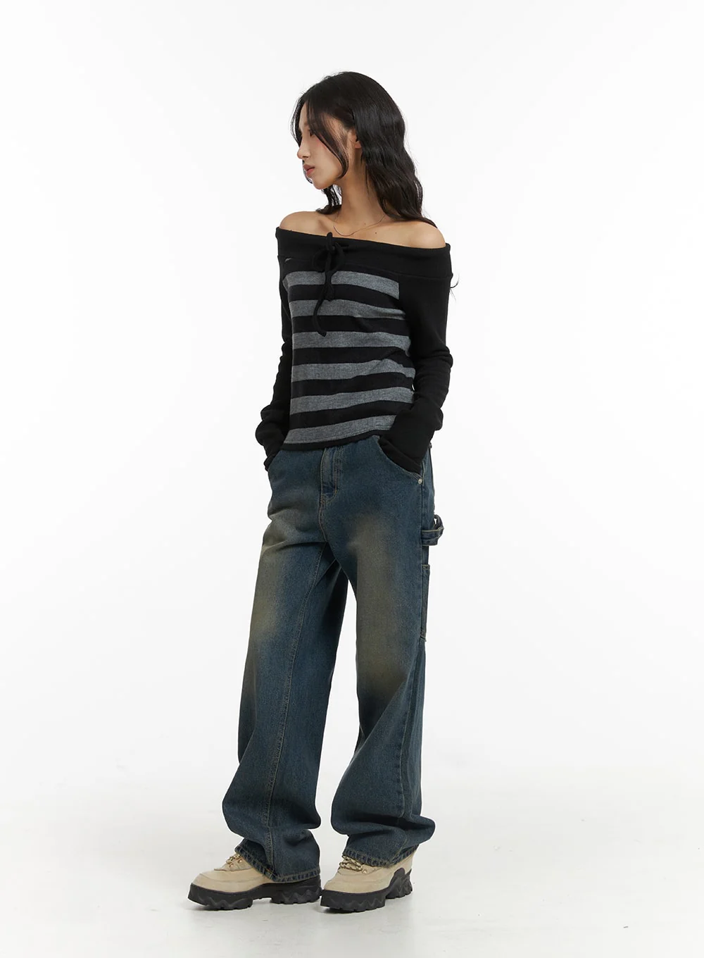 Washed Straight-Leg Jeans CJ417 - Image 3