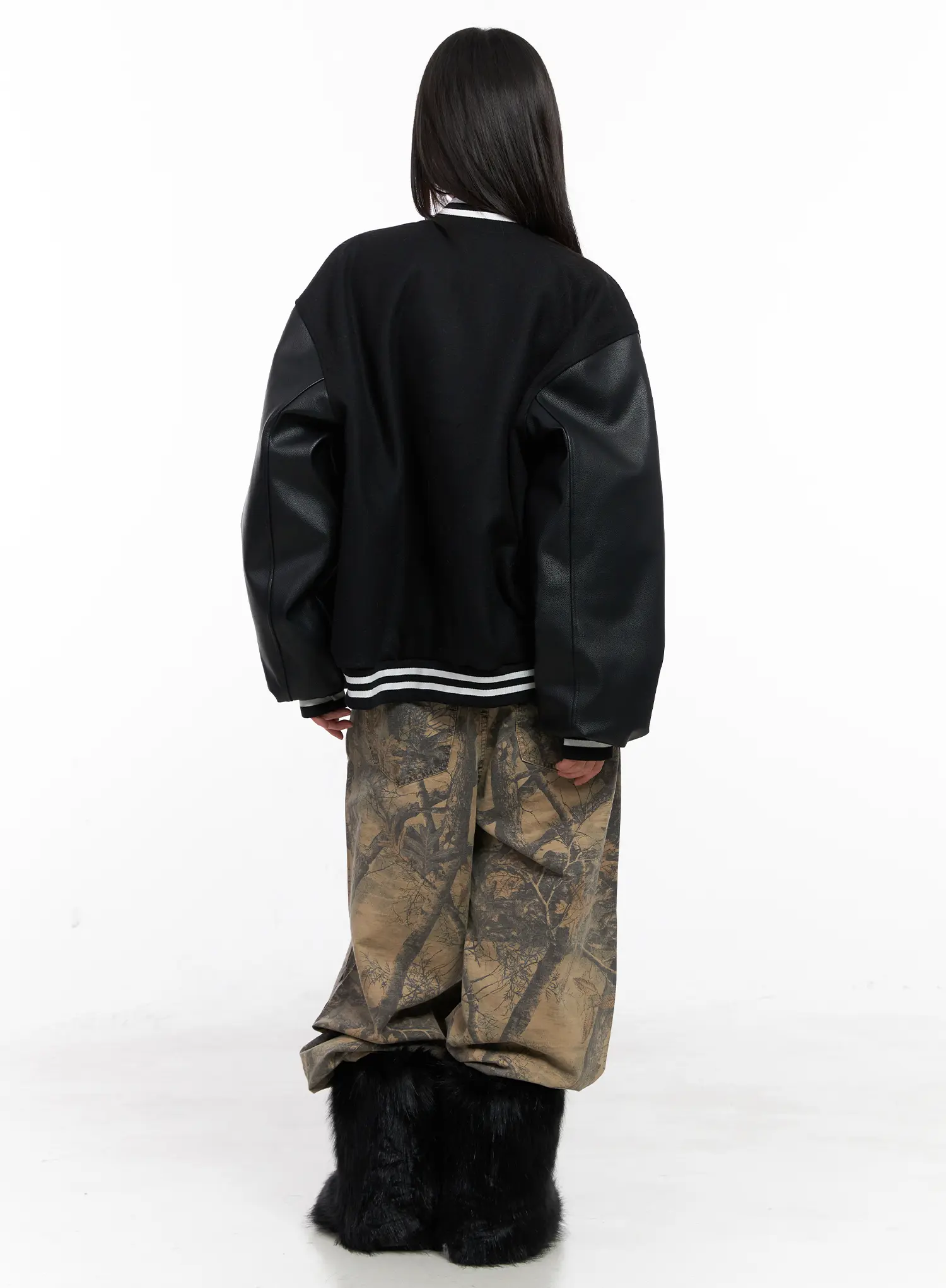 Wave Girl Oversized Varsity Jacket CN510 - Image 10