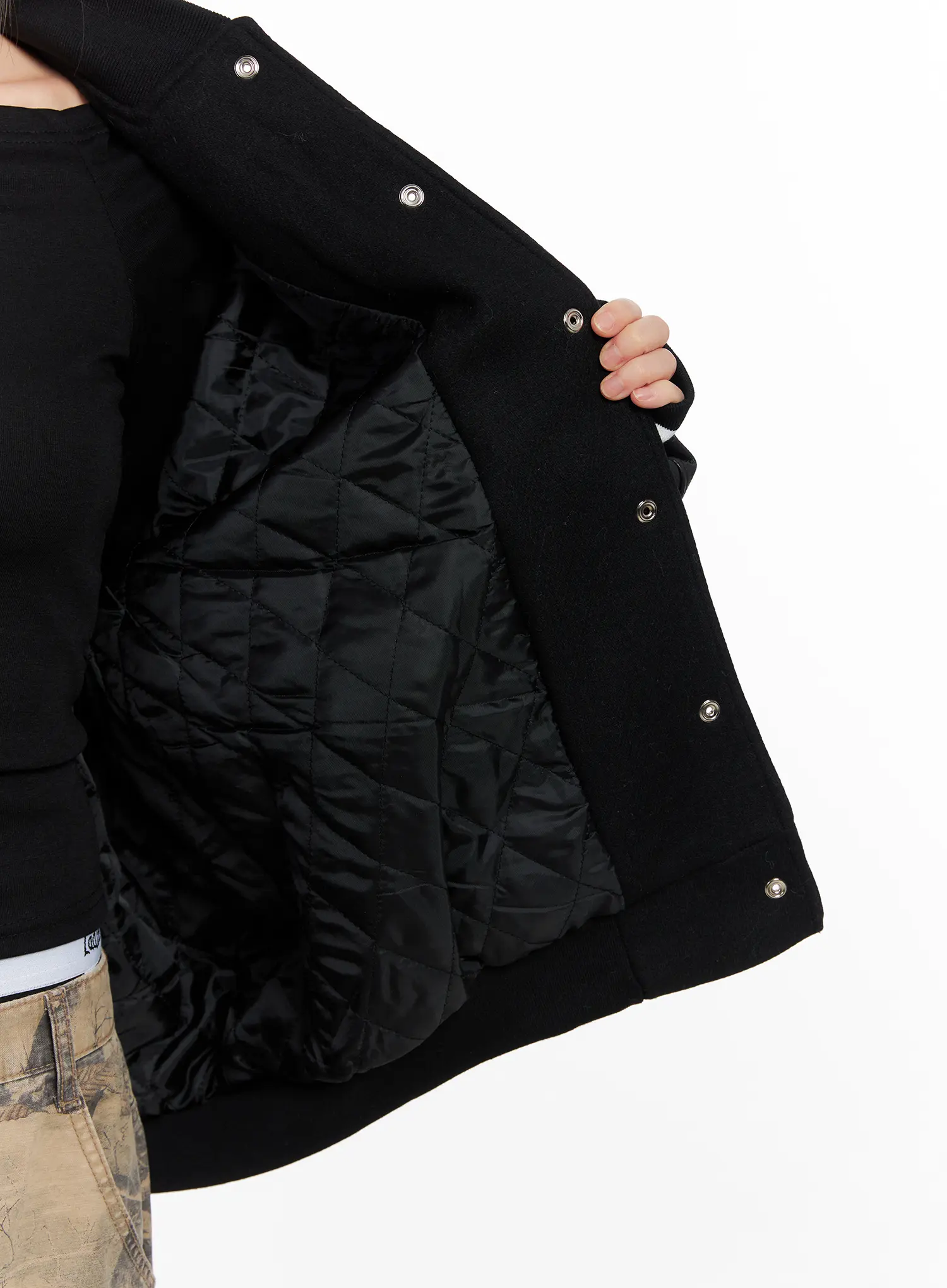 Wave Girl Oversized Varsity Jacket CN510 - Image 6