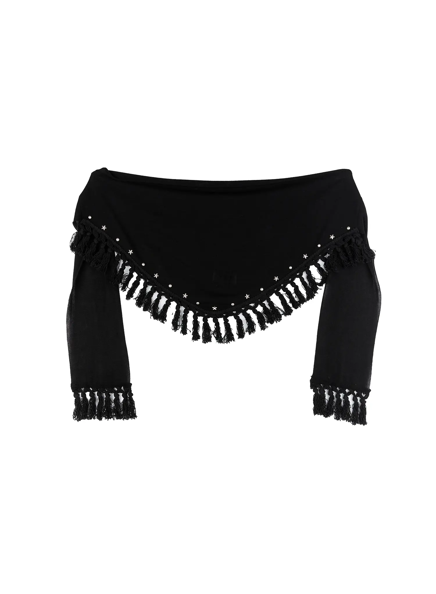 Western Fringe Scarf Strapless Top CS511 - Image 11