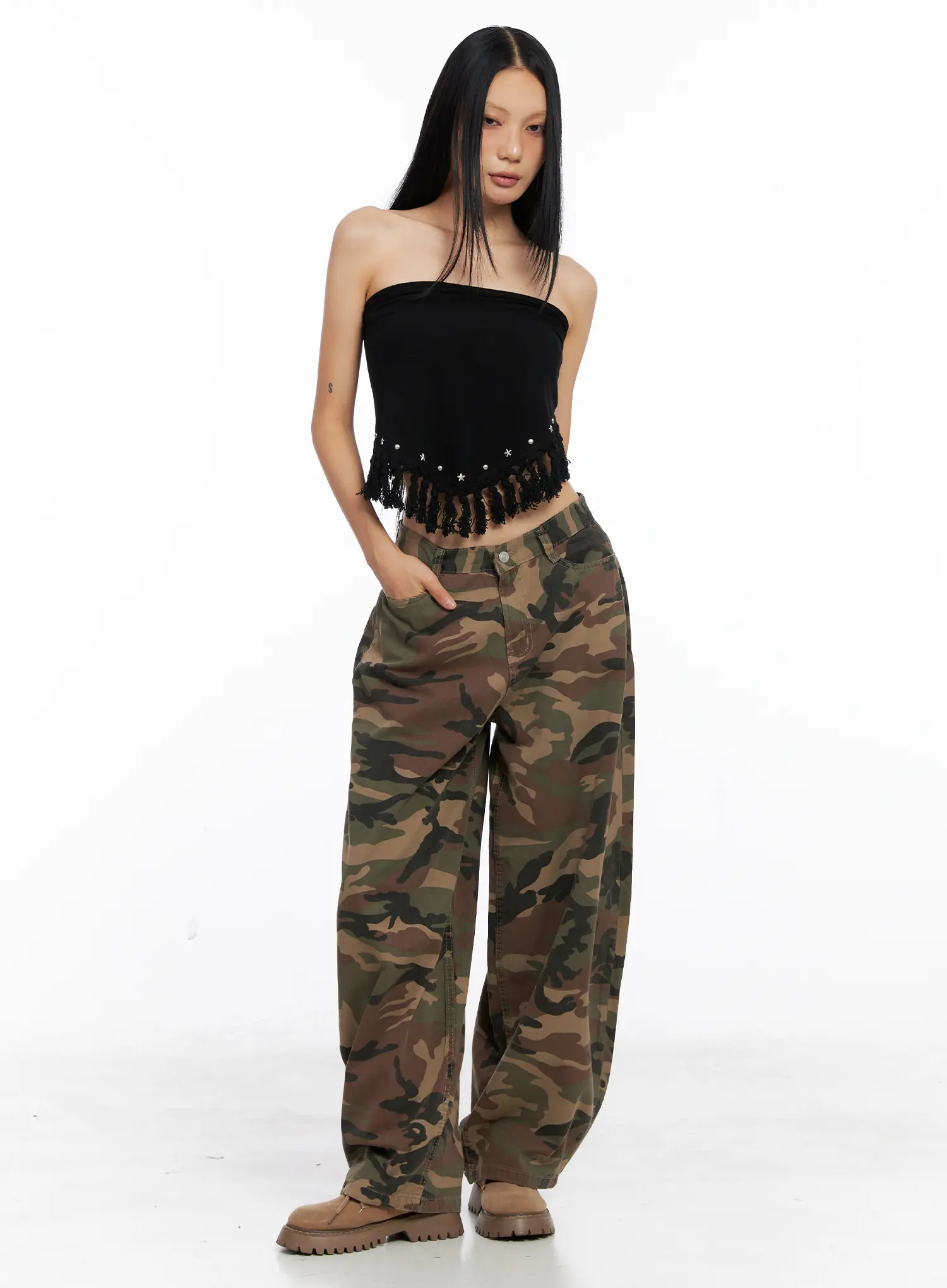 Western Fringe Scarf Strapless Top CS511 - Image 6