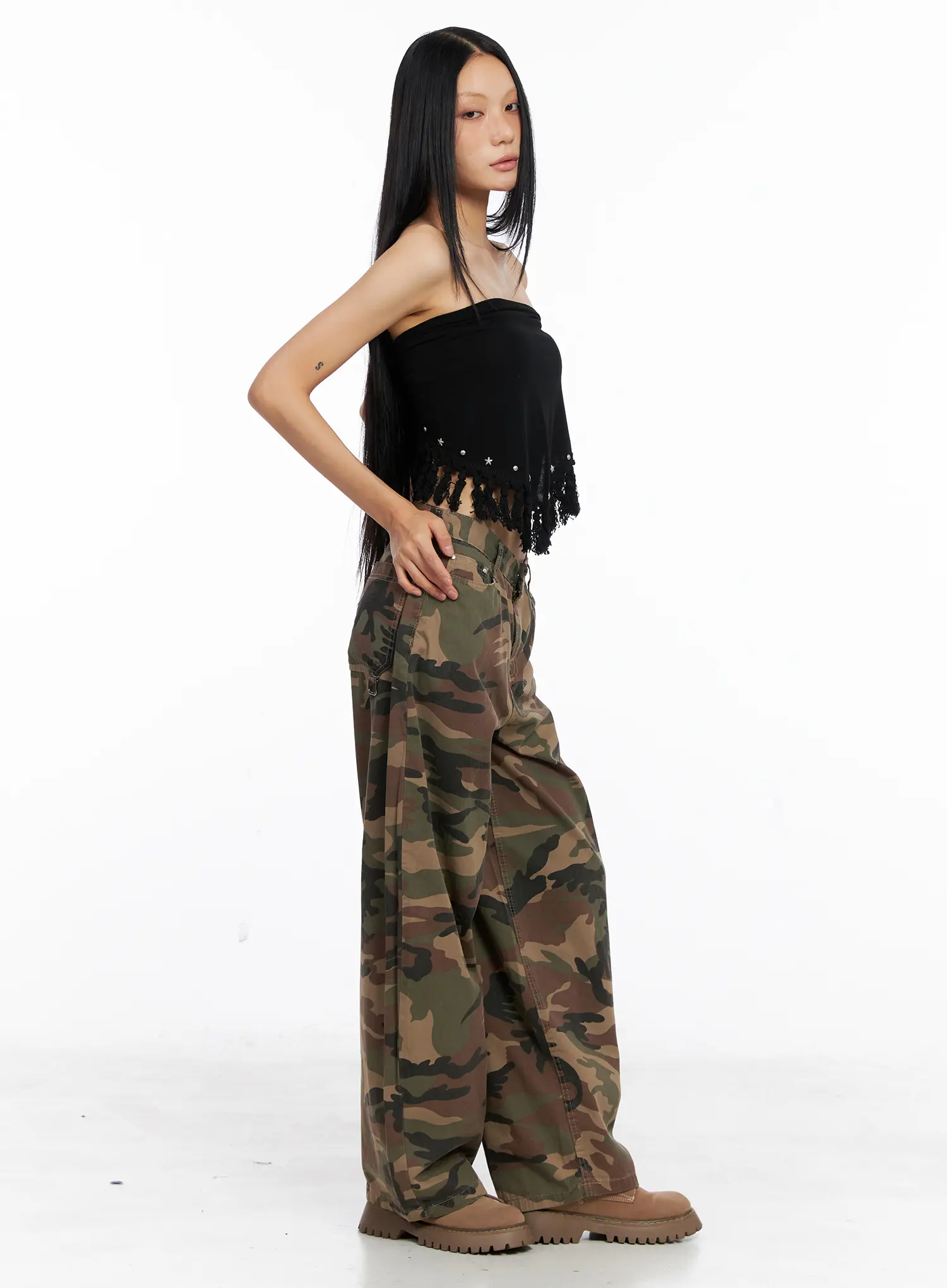Western Fringe Scarf Strapless Top CS511 - Image 7