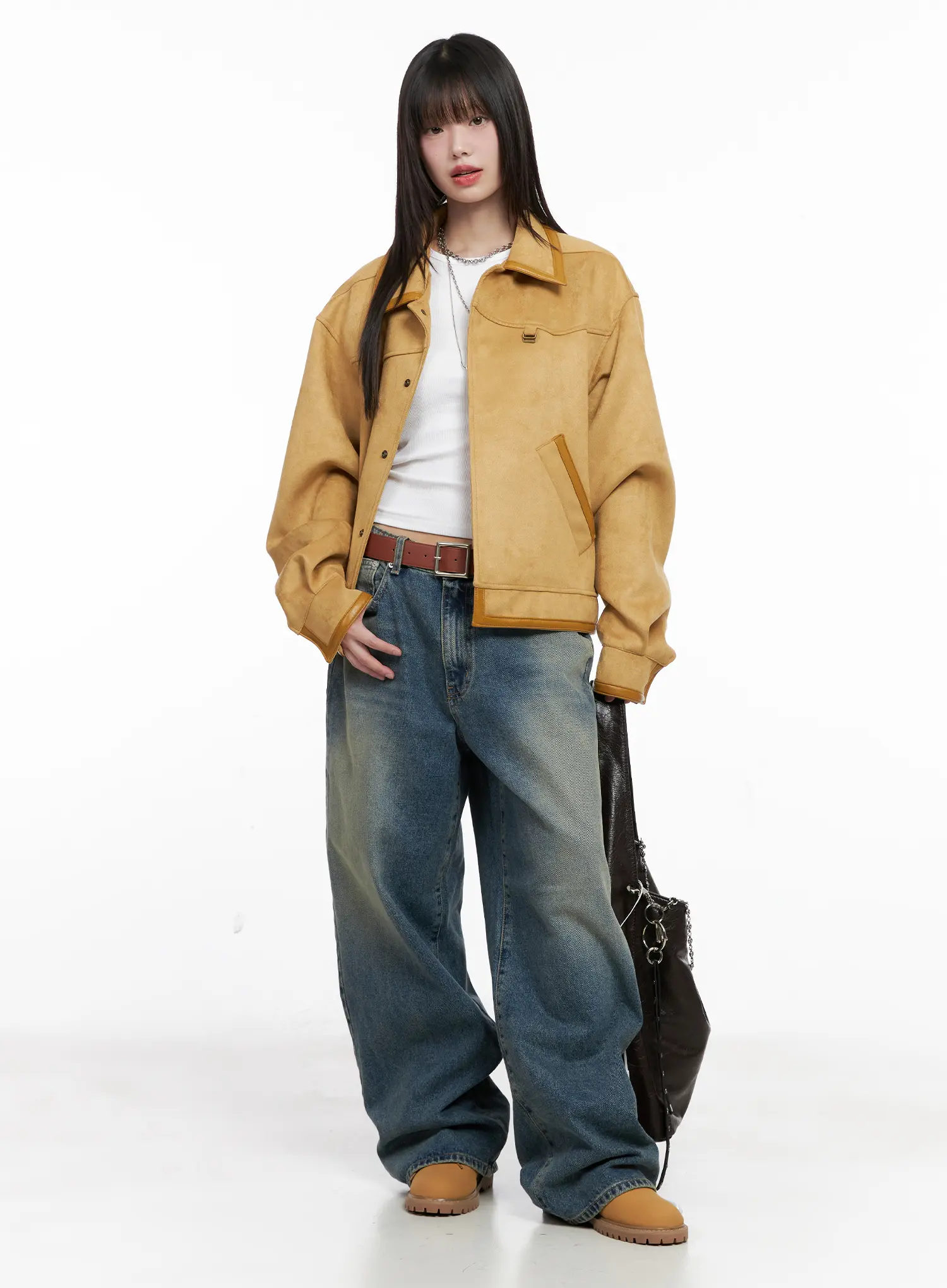 Western Suede Collared Jacket CG518 - Image 3
