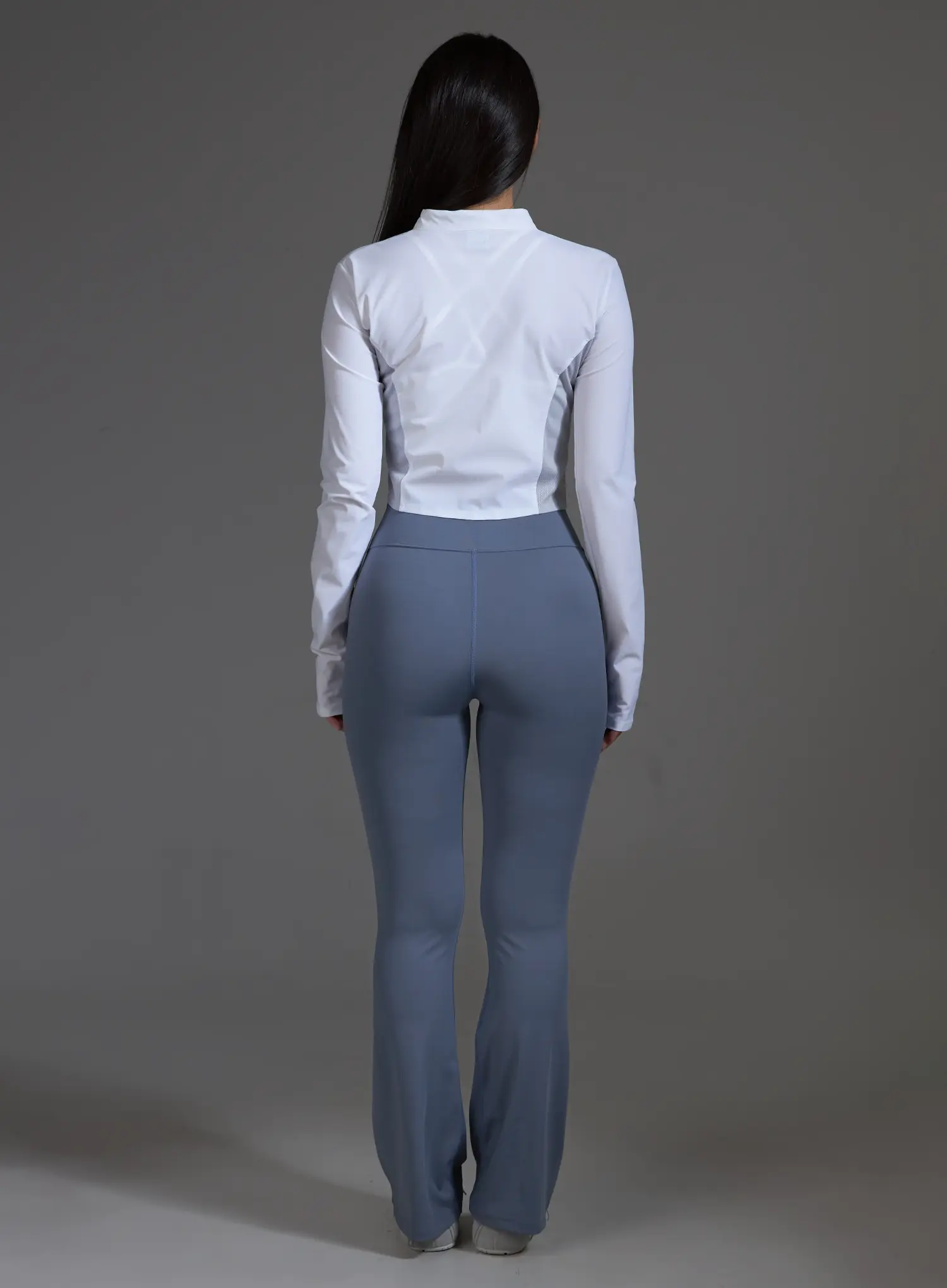 White Contrast Trim Crop Jacket (White) IO517 - Image 7