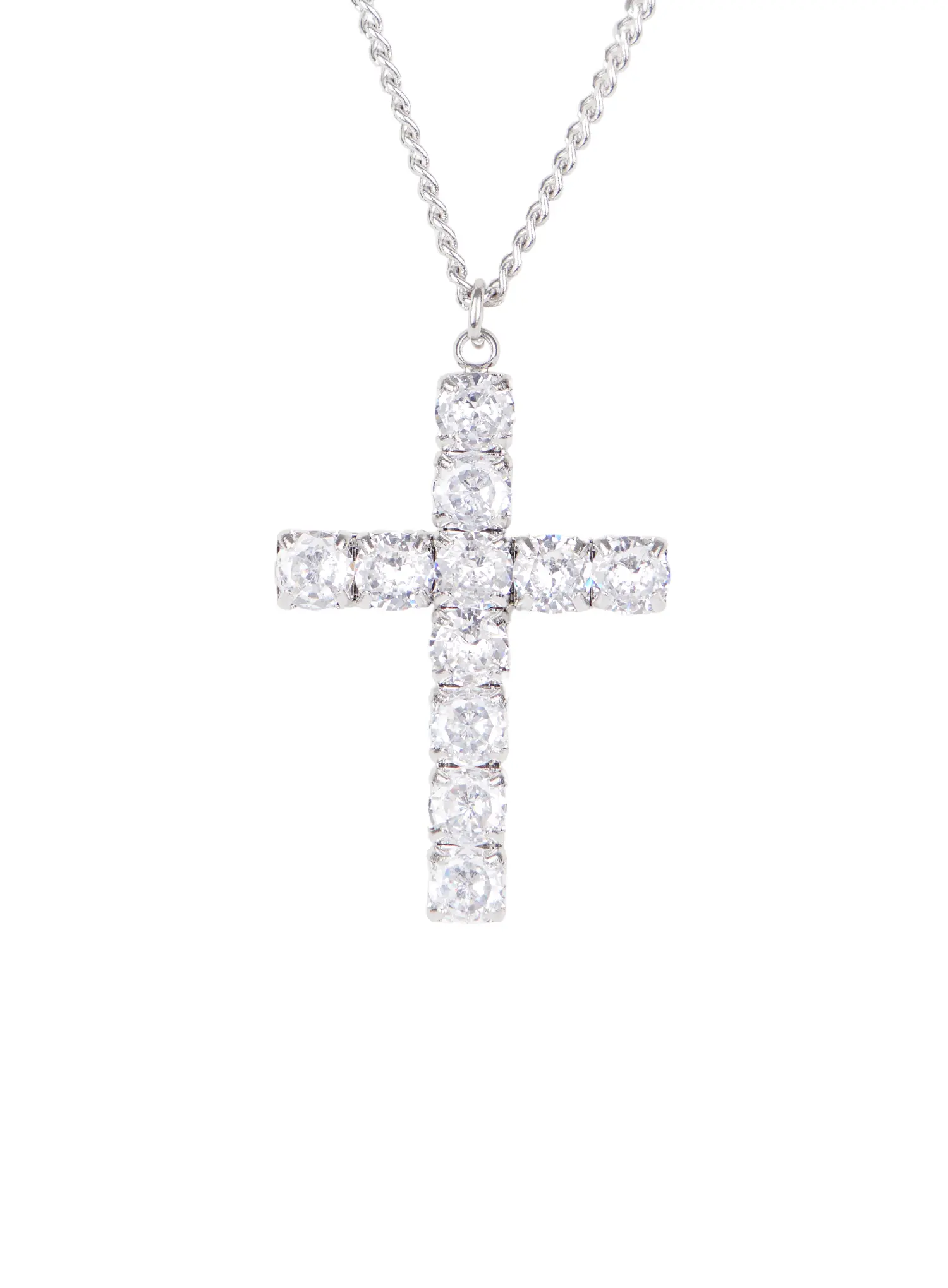 White Cross Necklace CJ523 - Image 4