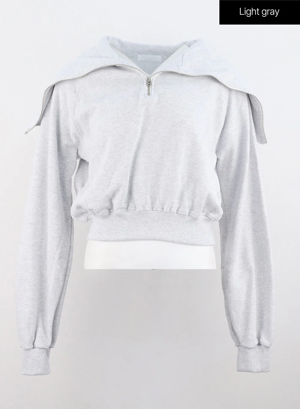 Wide Collar Half-Zip Sweatshirt OS302 - Image 11