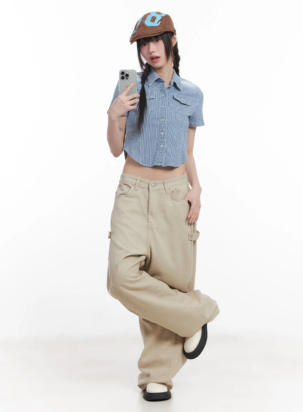 Wide-Fit Buttoned Pants CU506 - Image 7