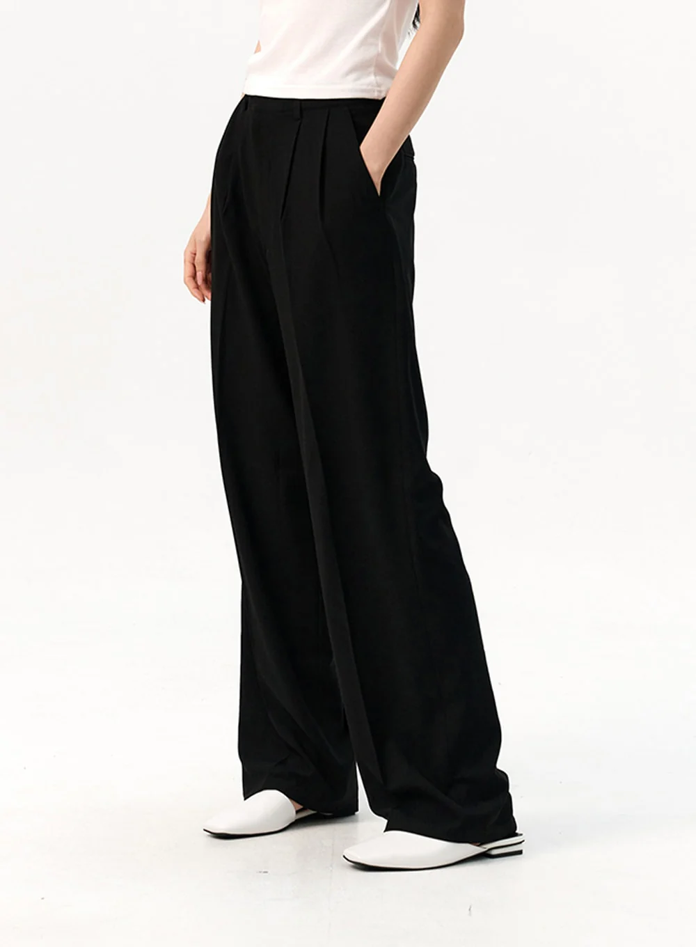 Wide-Fit Pintuck Trousers IO320 - Image 5