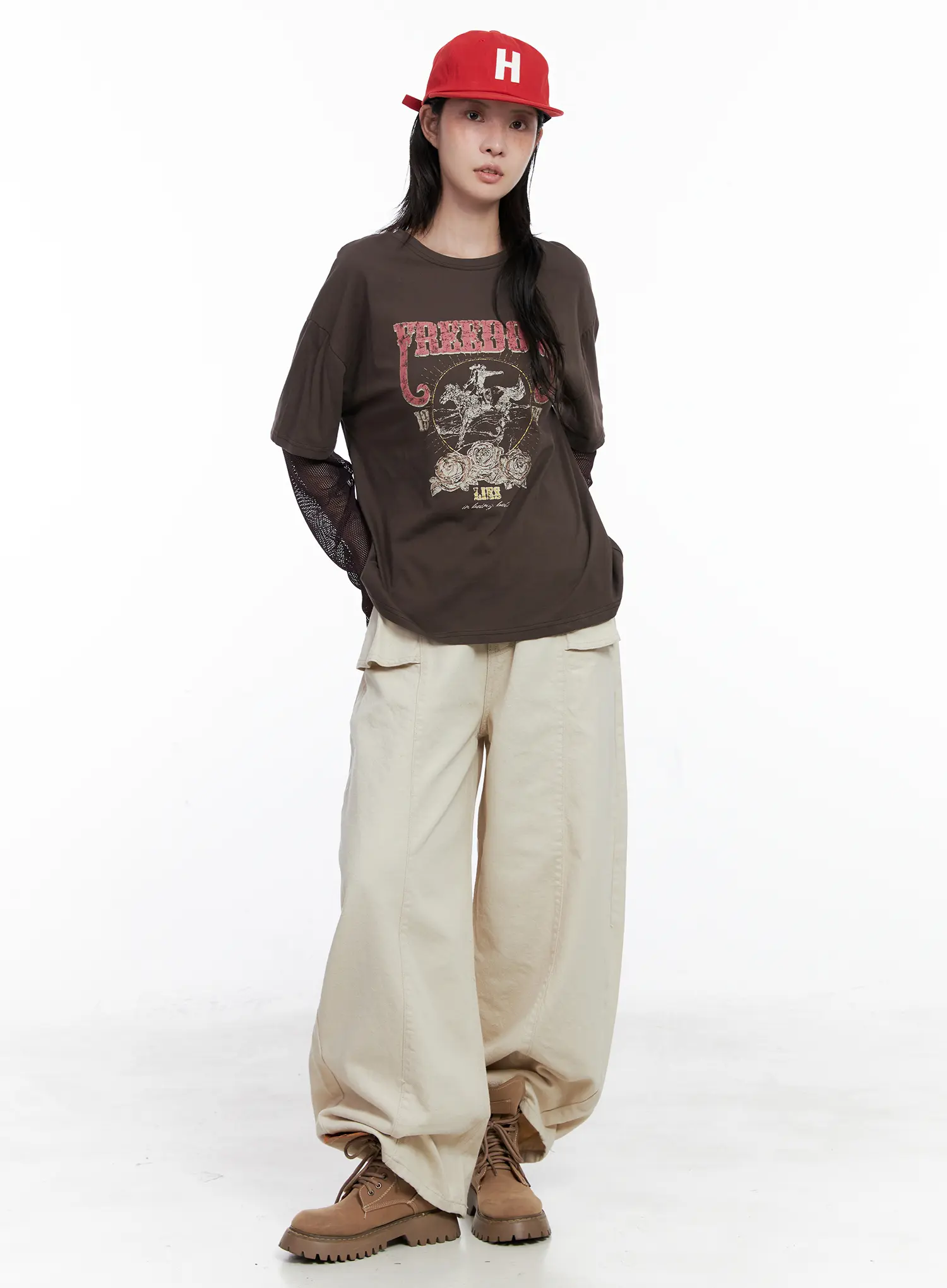 Wide-Leg Cargo Pants CS529