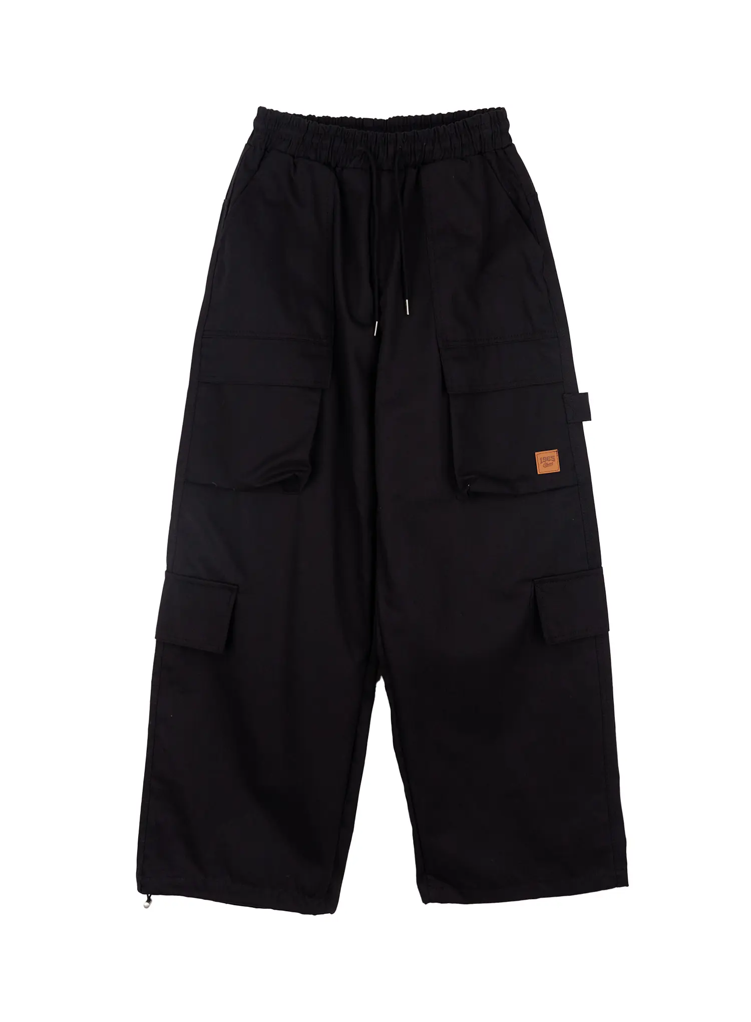Wide Leg Cargo Pants with Elastic Waist CF519 - Image 10