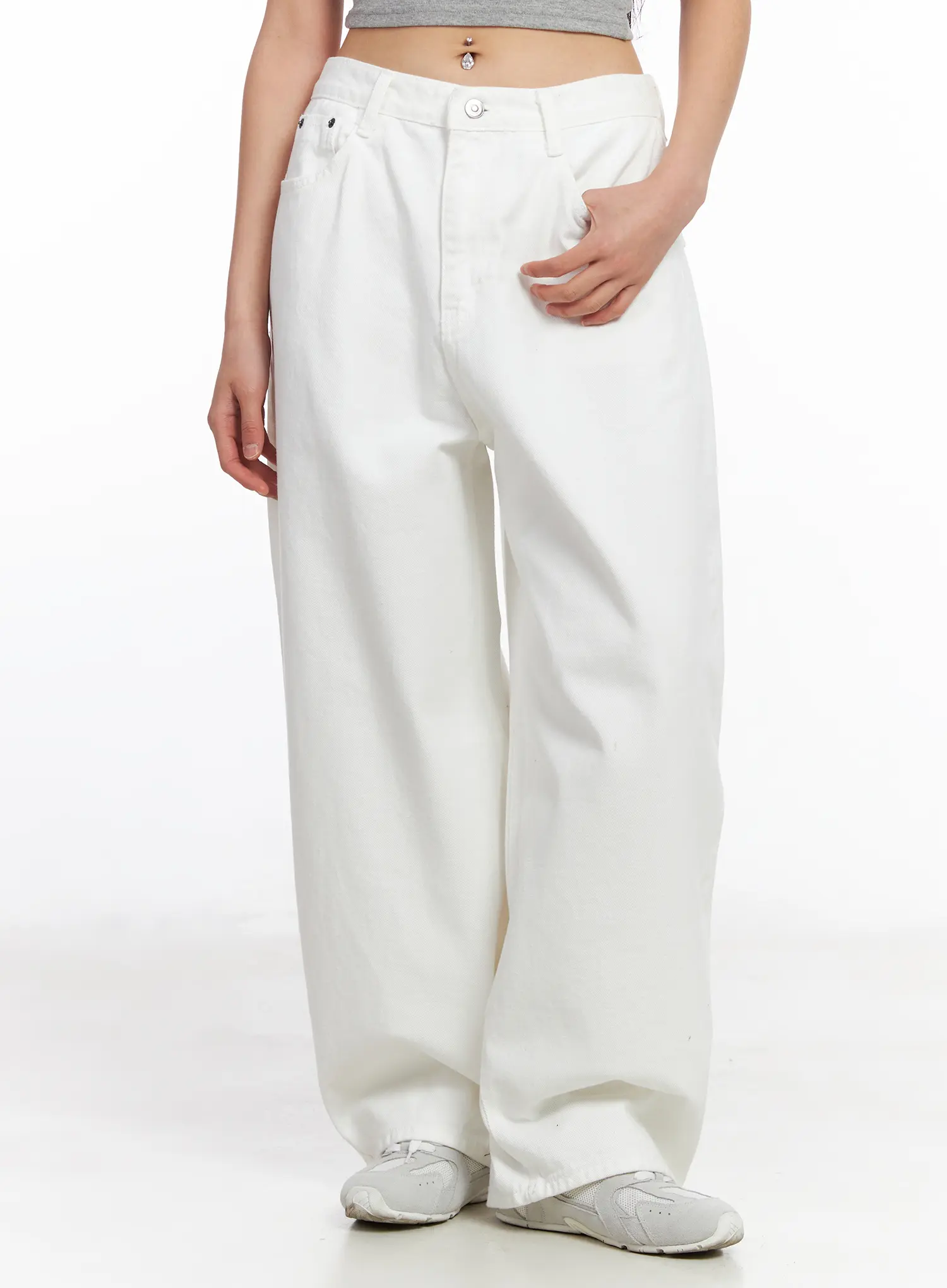 Wide Leg Cotton Pants CF504 - Image 2