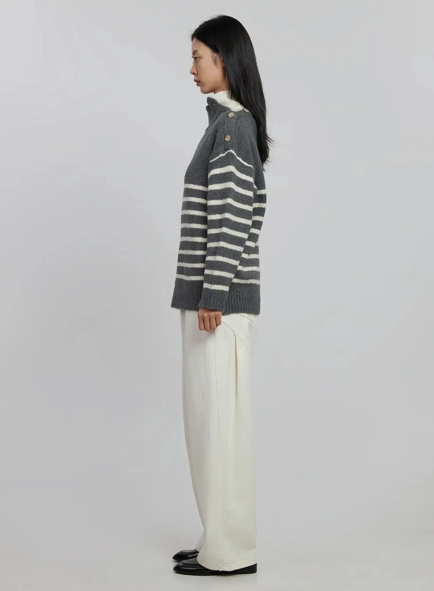 Wide Leg Cotton Pants ID504 - Image 9