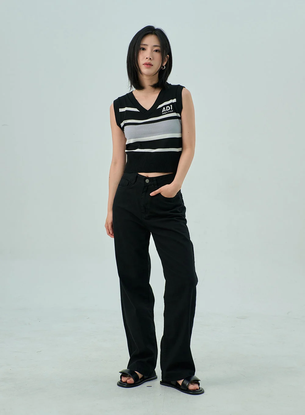 Wide Leg Cotton Pants OY310 - Image 3