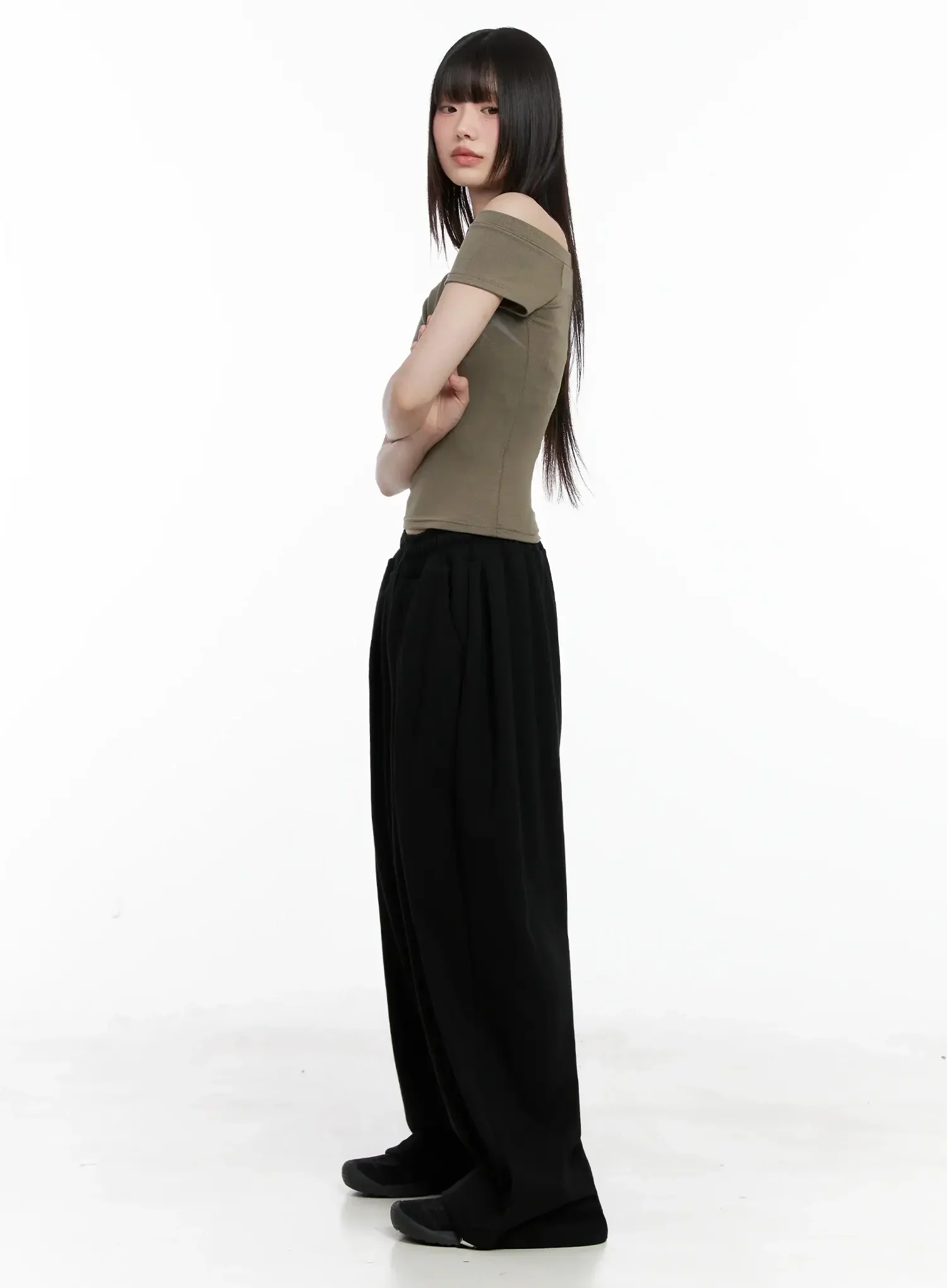 Wide-Leg Drawstring Sweatpants IL528 - Image 10