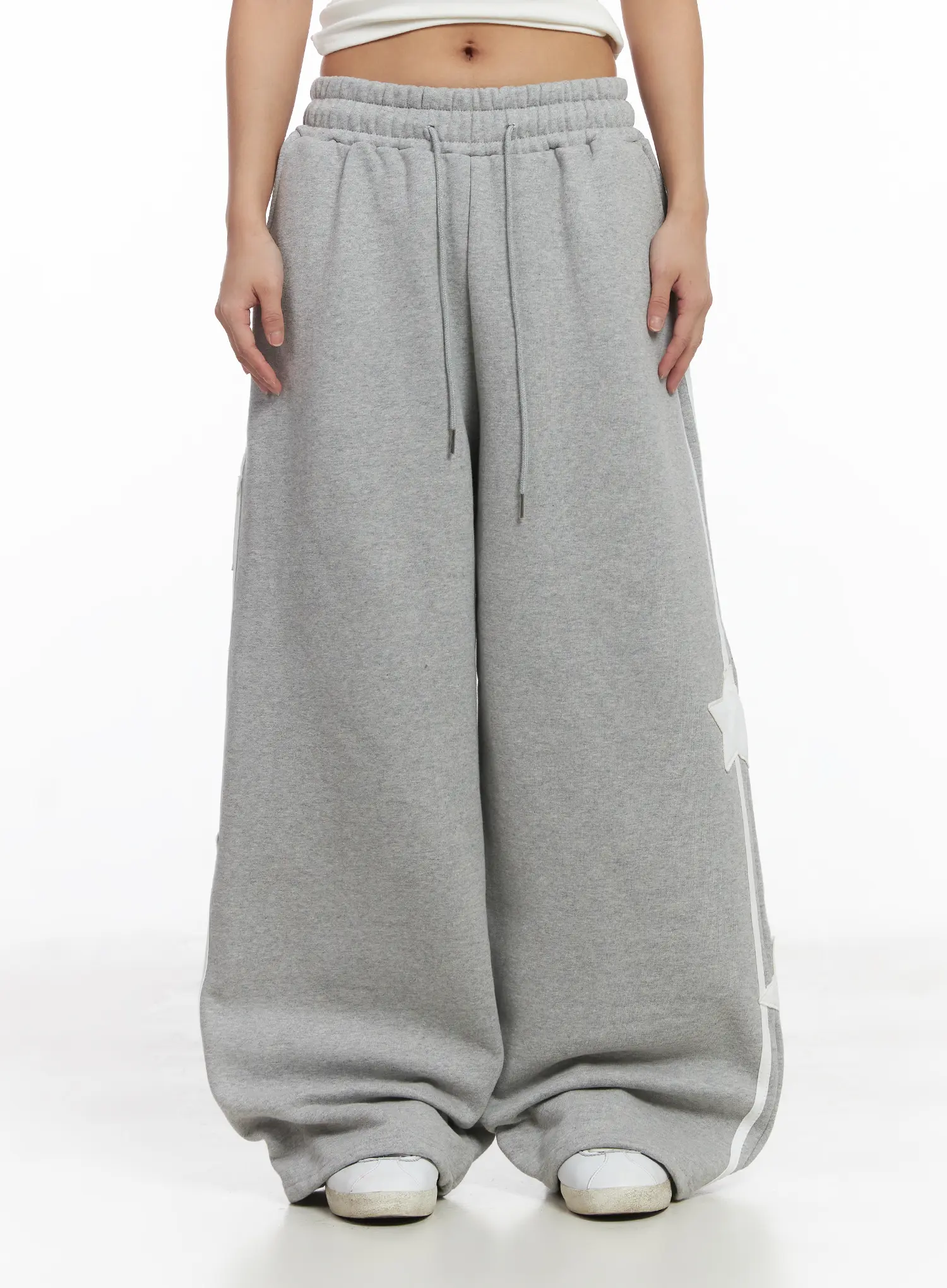 Wide Leg Fleece Track Pants CJ512 - Image 11
