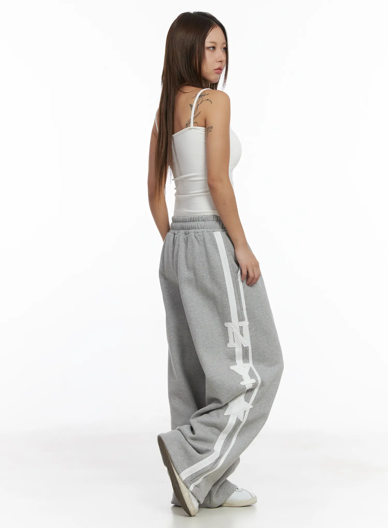 Wide Leg Fleece Track Pants CJ512 - Image 2