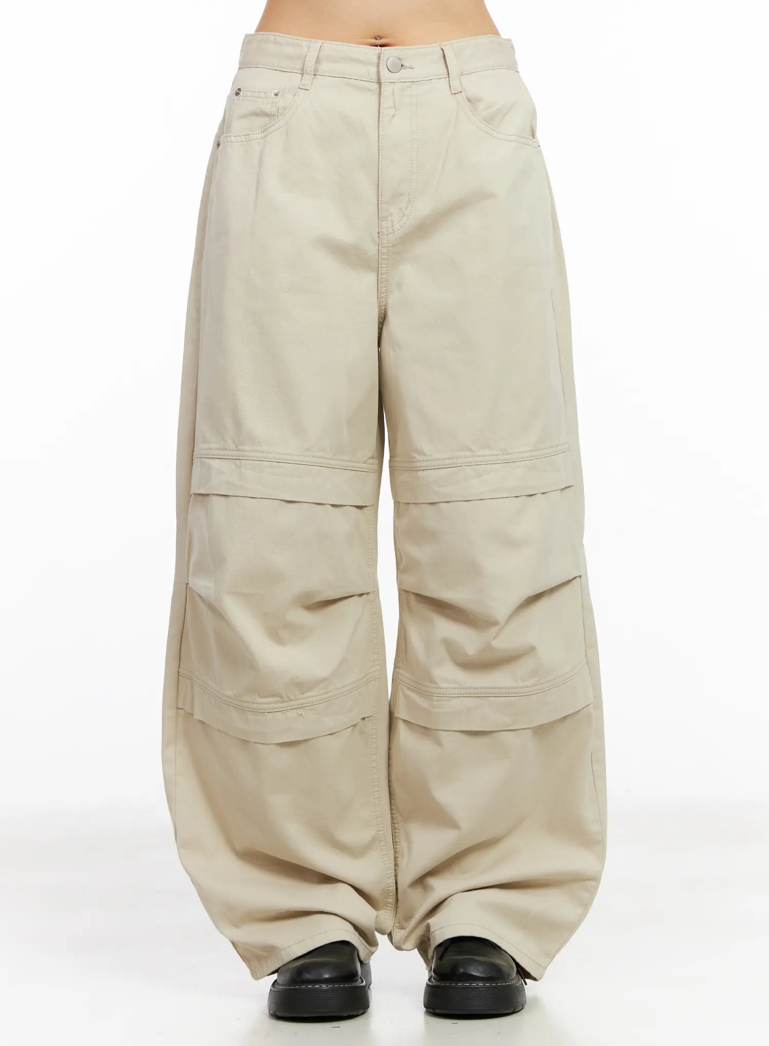 Wide Leg Pin Tucked Pants CM512