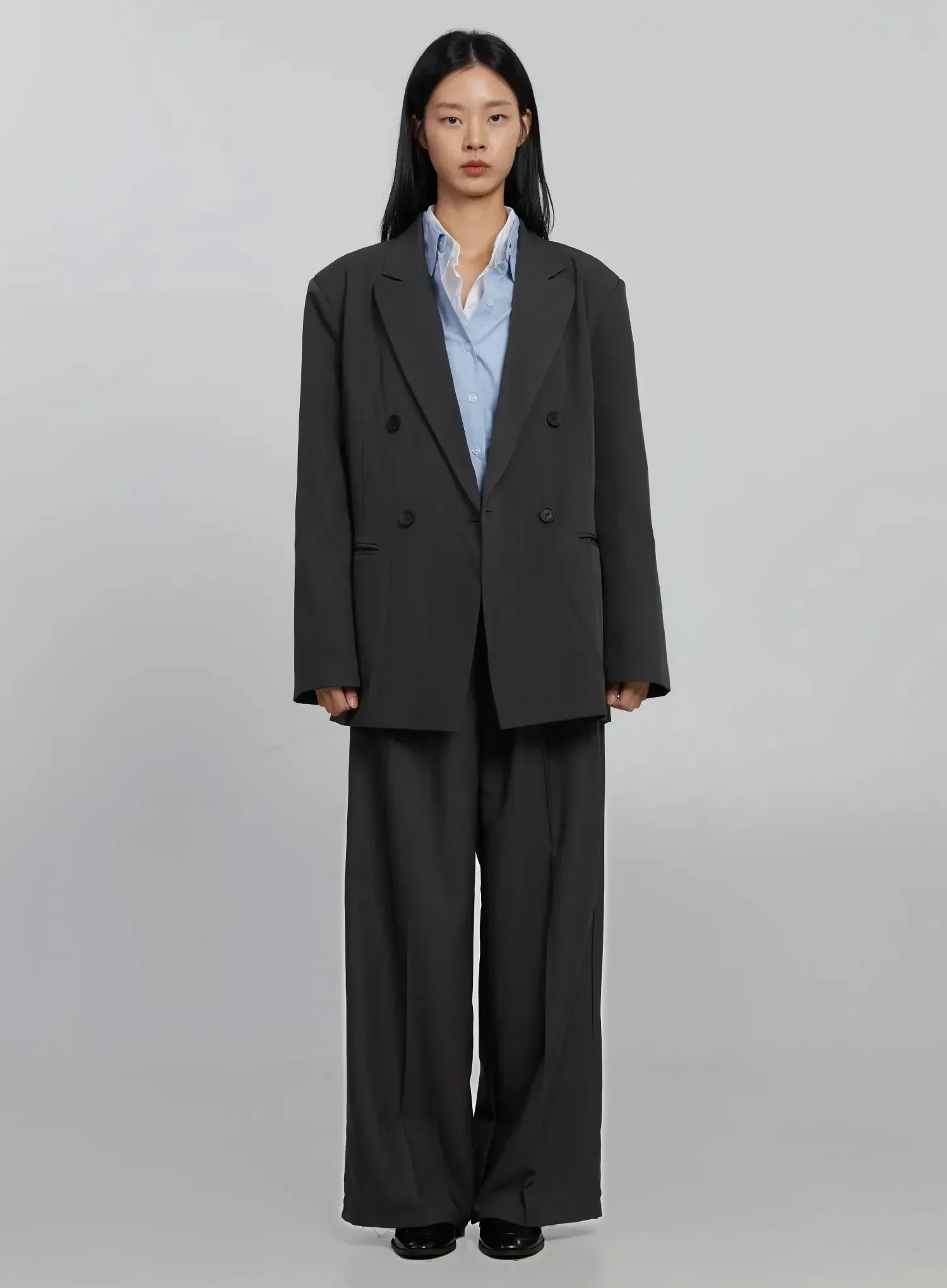 Wide-Leg Tailored Pants ID516 - Image 3