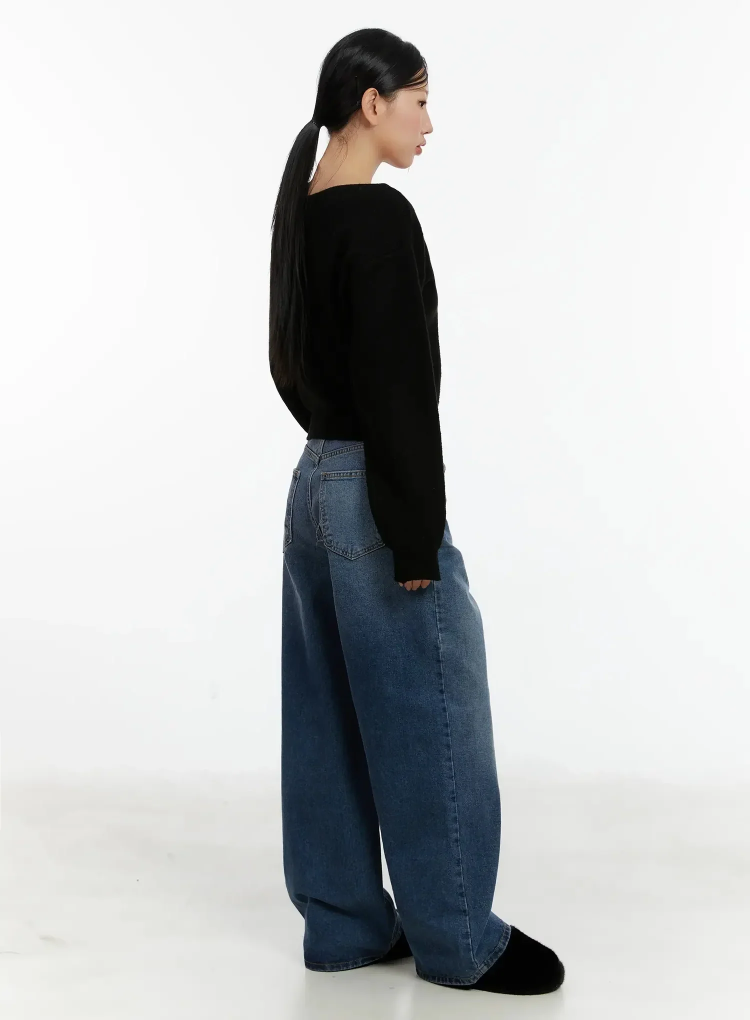 Wide Neck Crop Sweater ID525 - Image 8